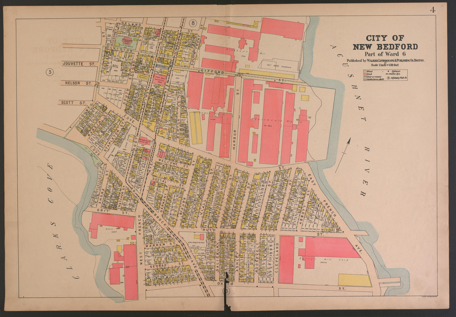 City of New Bedford--continued from Atlas of the City of New Bedford, Massachusetts : Based On Plans In the Office of the City Engineer 1911 by Relic Map Company