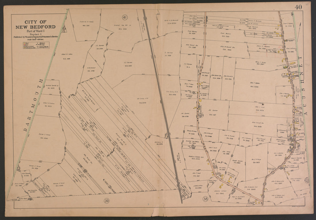 City of New Bedford--continued from Atlas of the City of New Bedford, Massachusetts : Based On Plans In the Office of the City Engineer 1911 by Relic Map Company