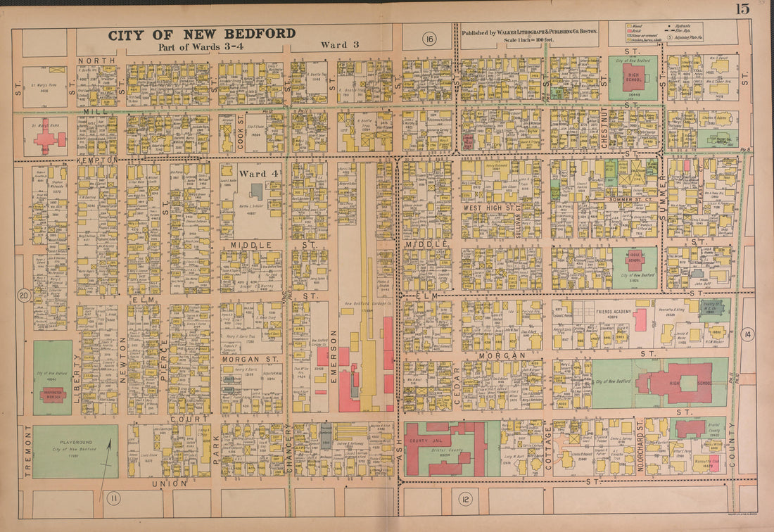 City of New Bedford--continued from Atlas of the City of New Bedford, Massachusetts : Based On Plans In the Office of the City Engineer 1911 by Relic Map Company