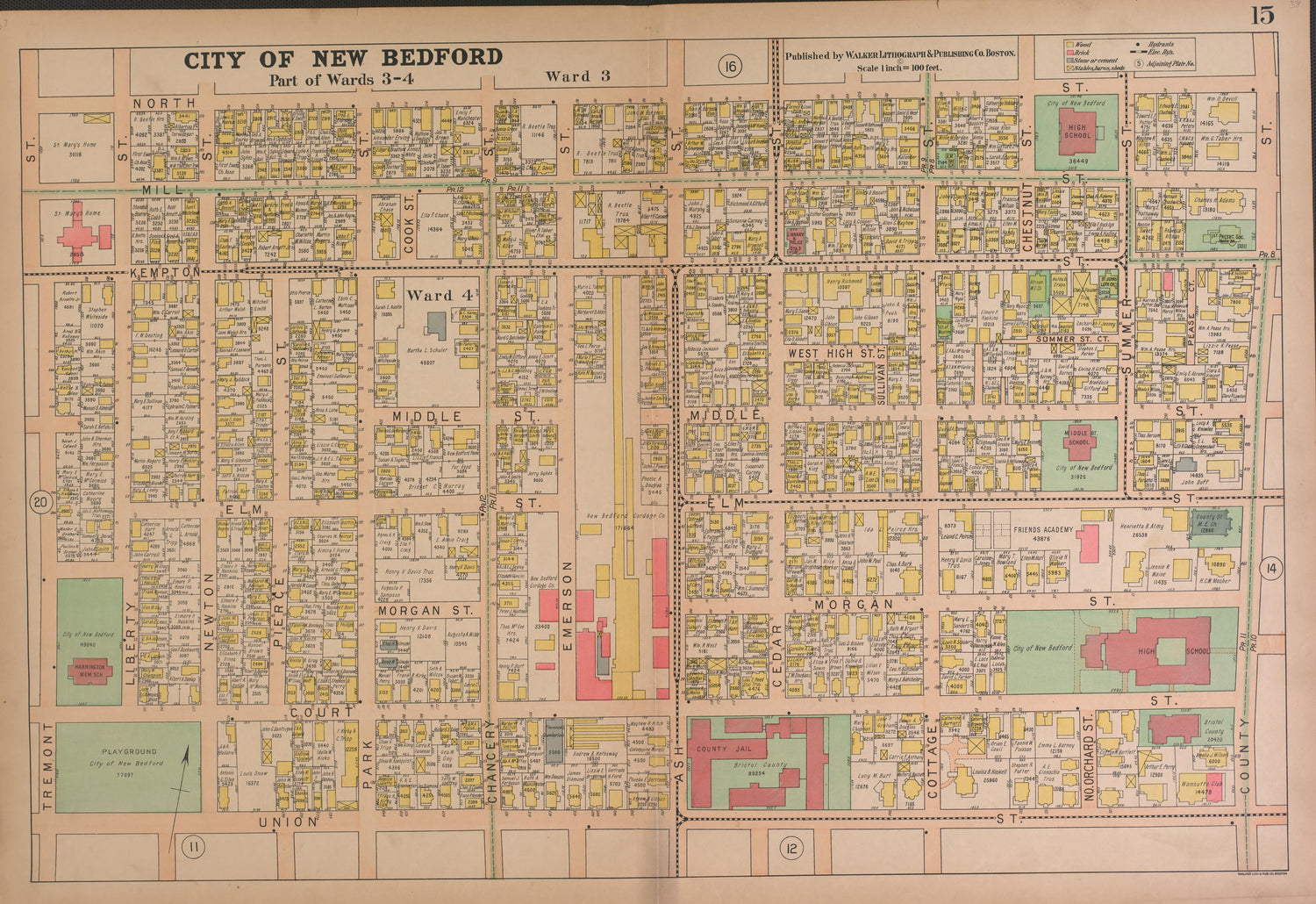 City of New Bedford--continued from Atlas of the City of New Bedford, Massachusetts : Based On Plans In the Office of the City Engineer 1911 by Relic Map Company
