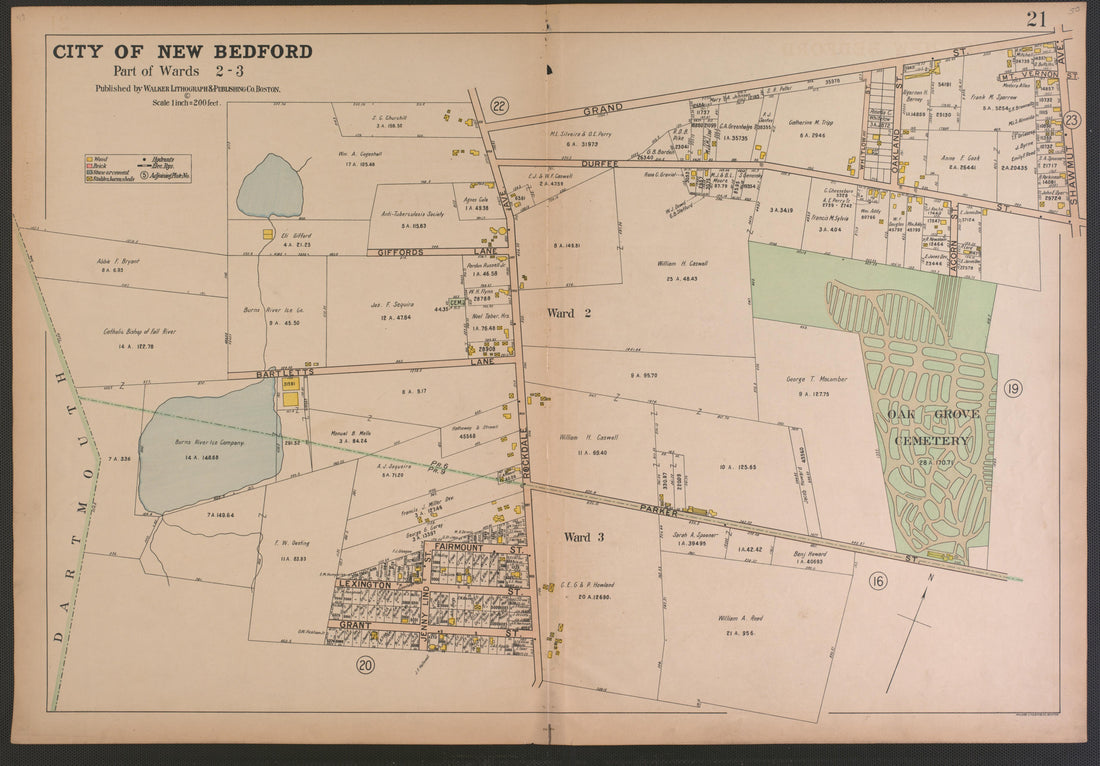 City of New Bedford--continued from Atlas of the City of New Bedford, Massachusetts : Based On Plans In the Office of the City Engineer 1911 by Relic Map Company