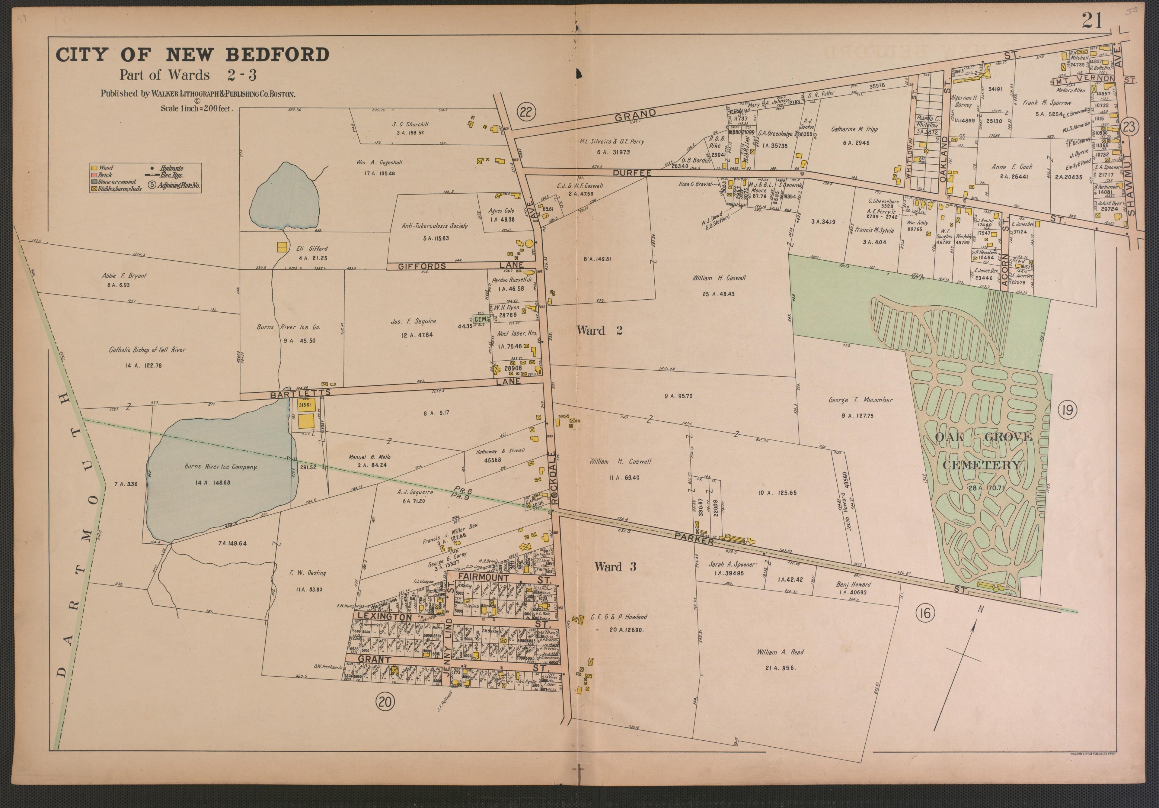 City of New Bedford--continued from Atlas of the City of New Bedford, Massachusetts : Based On Plans In the Office of the City Engineer 1911 by Relic Map Company