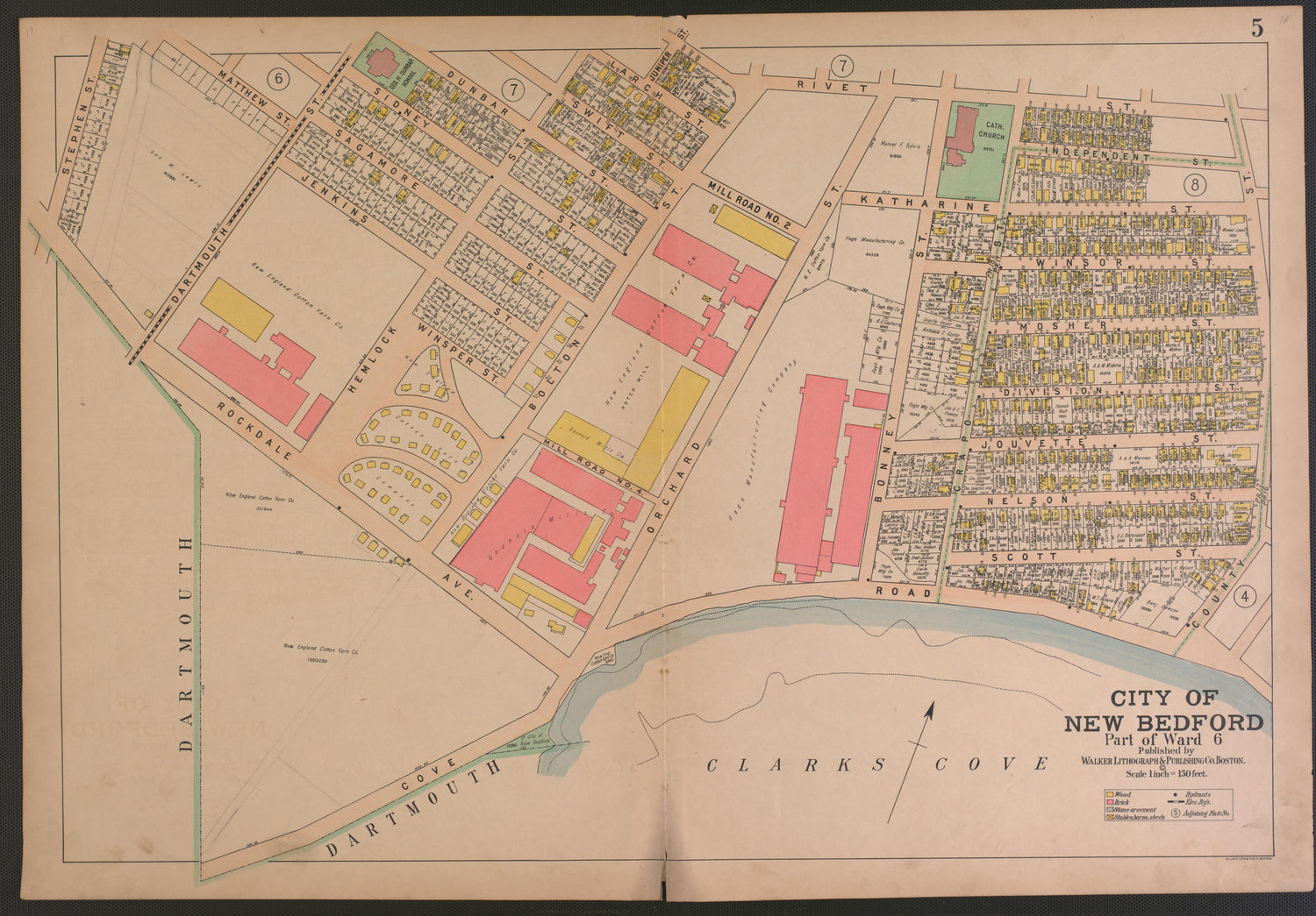 City of New Bedford--continued from Atlas of the City of New Bedford, Massachusetts : Based On Plans In the Office of the City Engineer 1911 by Relic Map Company