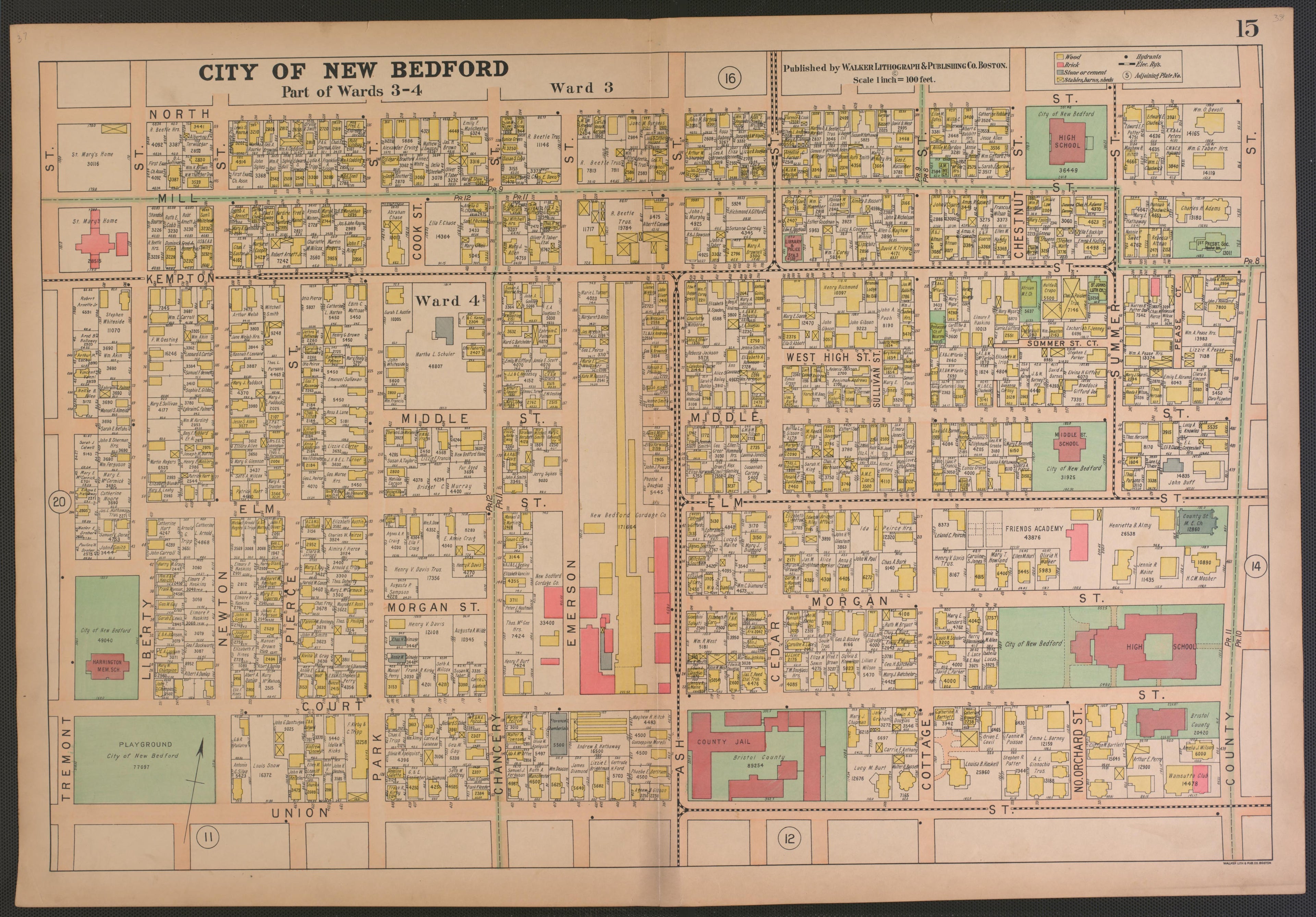 City of New Bedford--continued from Atlas of the City of New Bedford, Massachusetts : Based On Plans In the Office of the City Engineer 1911 by Relic Map Company