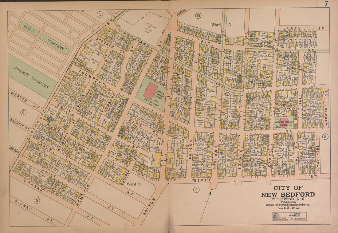 City of New Bedford--continued from Atlas of the City of New Bedford, Massachusetts : Based On Plans In the Office of the City Engineer 1911 by Relic Map Company