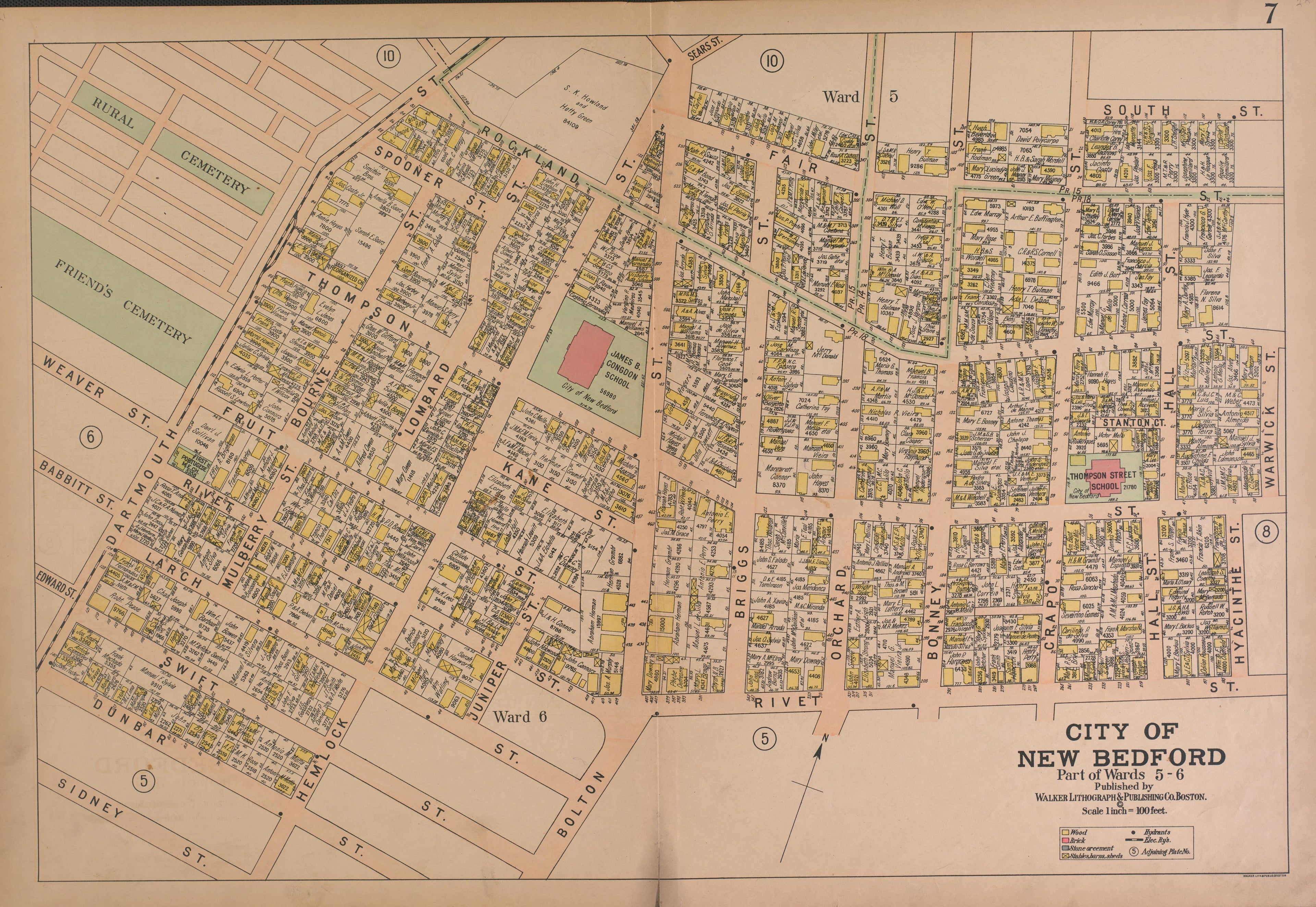 City of New Bedford--continued from Atlas of the City of New Bedford, Massachusetts : Based On Plans In the Office of the City Engineer 1911 by Relic Map Company