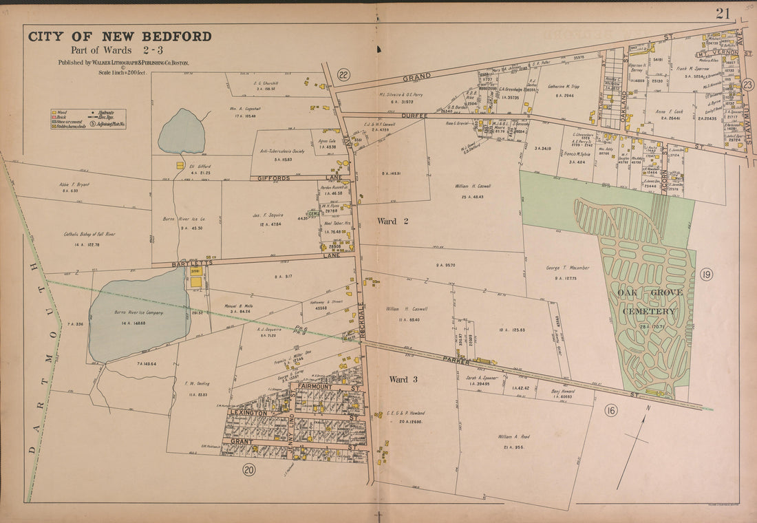 City of New Bedford--continued from Atlas of the City of New Bedford, Massachusetts : Based On Plans In the Office of the City Engineer 1911 by Relic Map Company