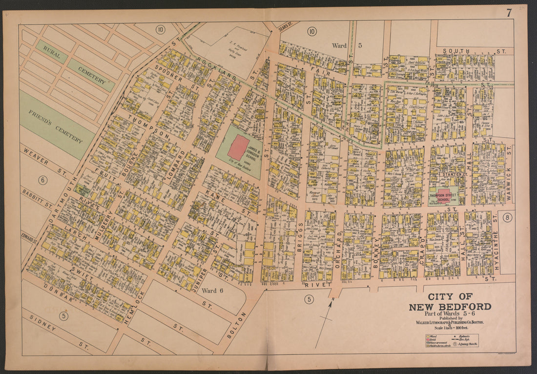 City of New Bedford--continued from Atlas of the City of New Bedford, Massachusetts : Based On Plans In the Office of the City Engineer 1911 by Relic Map Company