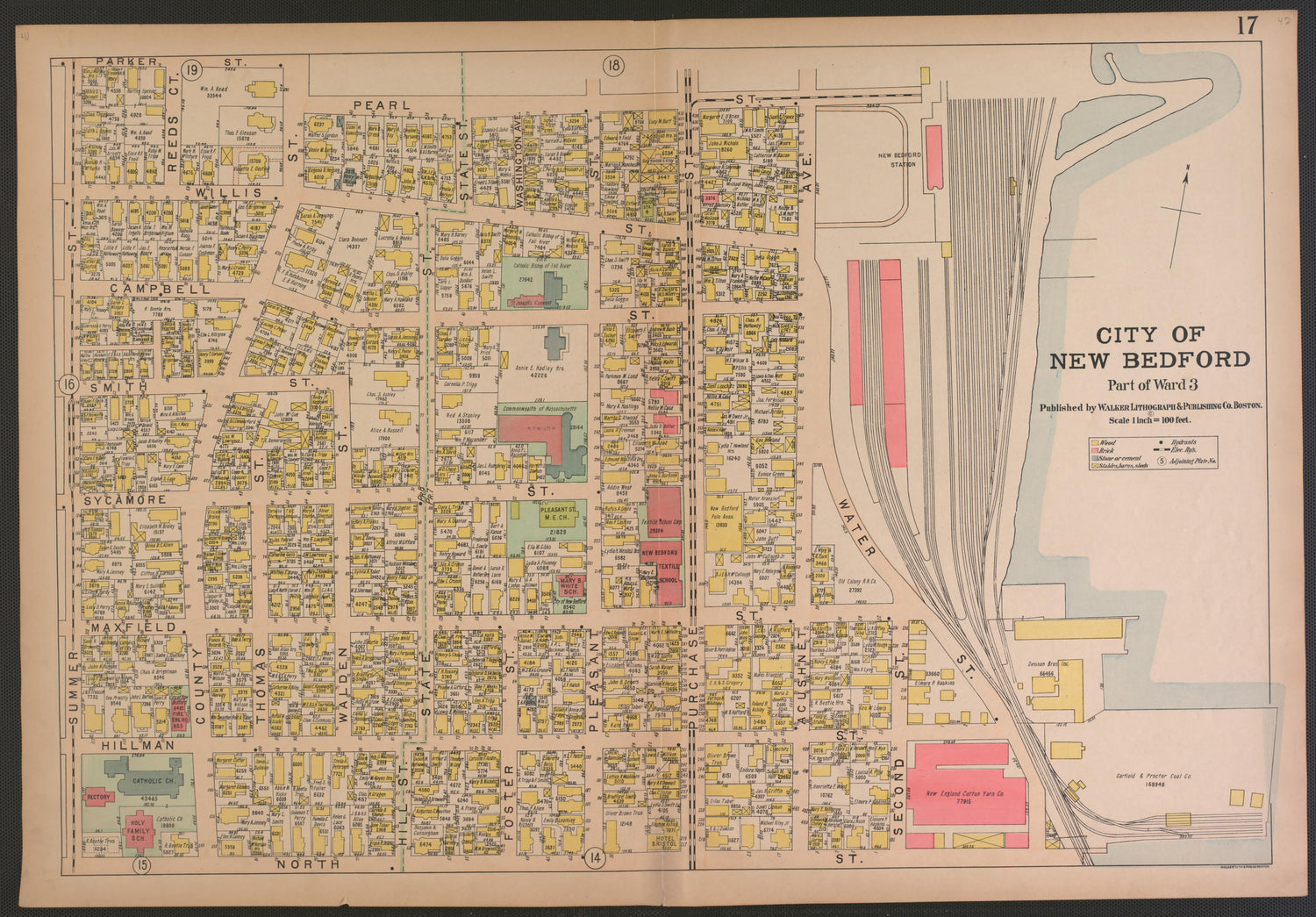 City of New Bedford--continued from Atlas of the City of New Bedford, Massachusetts : Based On Plans In the Office of the City Engineer 1911 by Relic Map Company