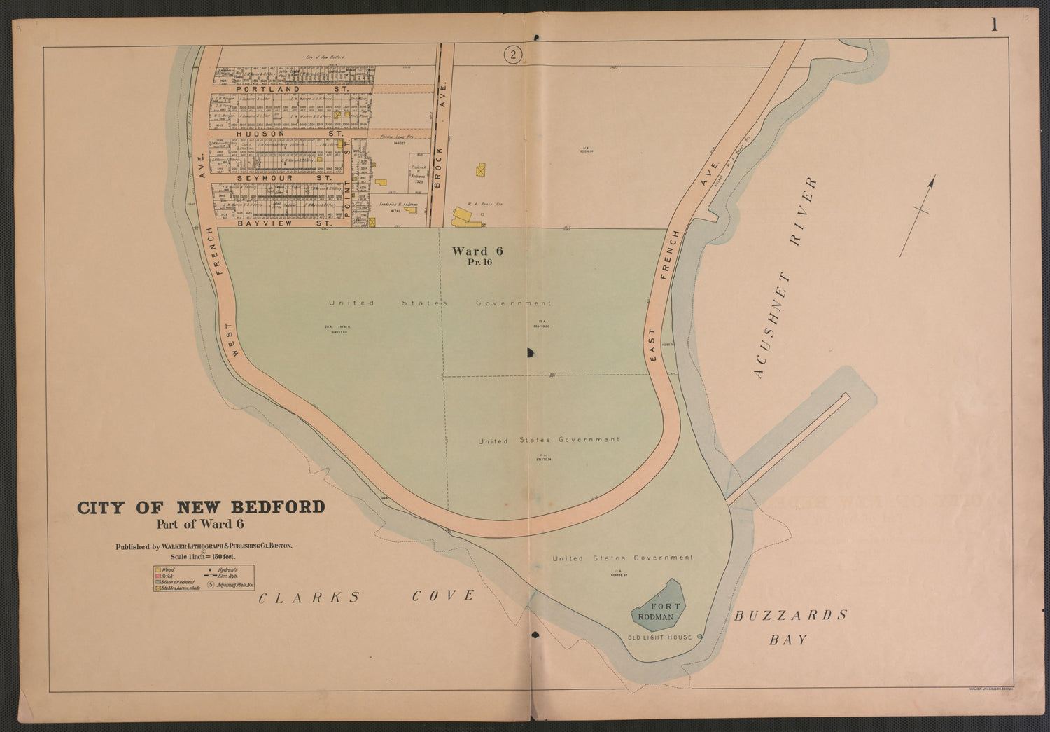 City of New Bedford from Atlas of the City of New Bedford, Massachusetts : Based On Plans In the Office of the City Engineer 1911 by Relic Map Company