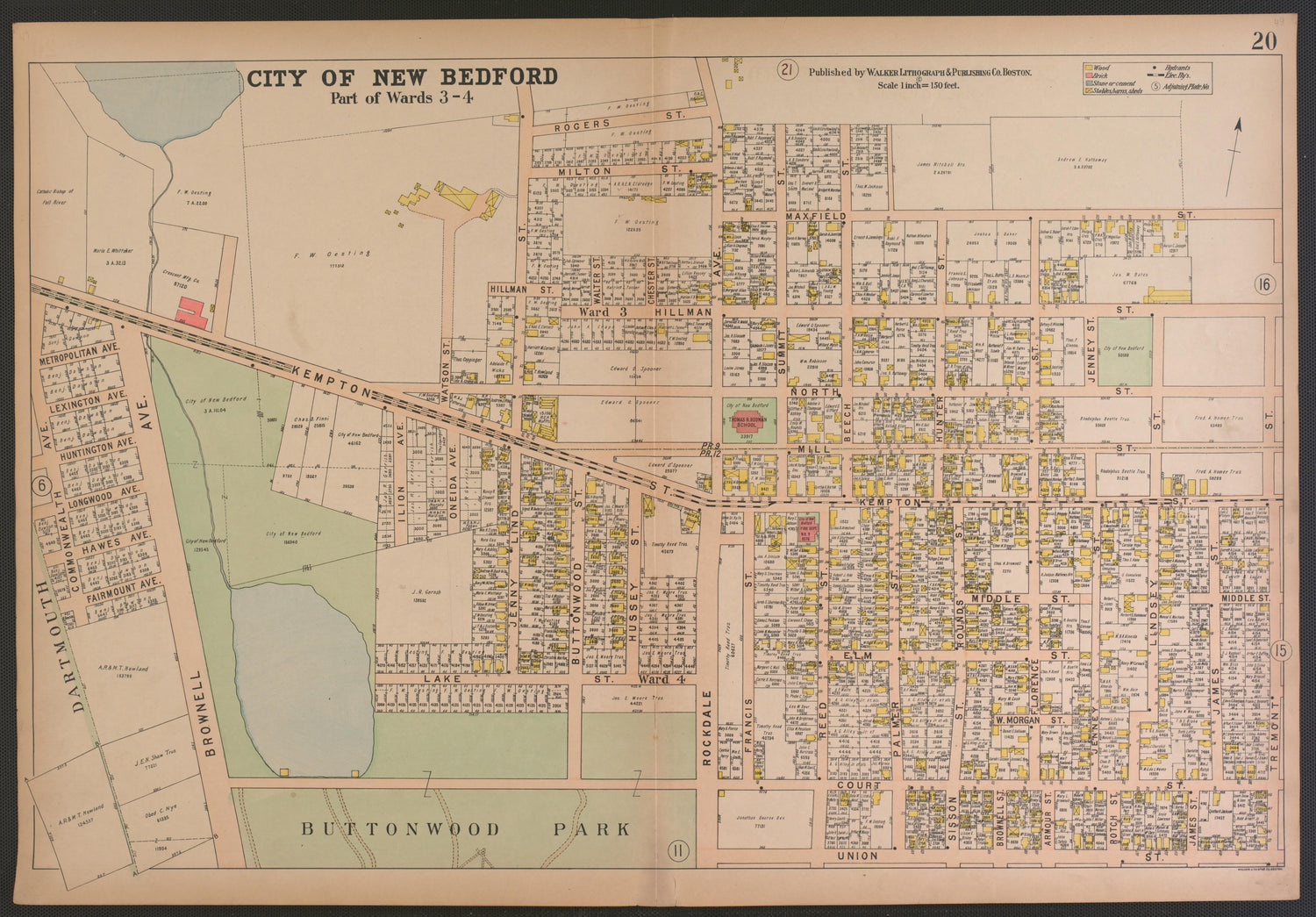 City of New Bedford--continued from Atlas of the City of New Bedford, Massachusetts : Based On Plans In the Office of the City Engineer 1911 by Relic Map Company