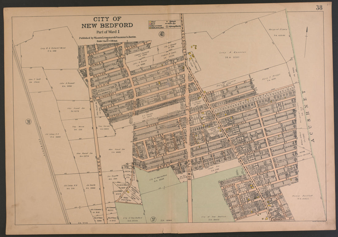 City of New Bedford--continued from Atlas of the City of New Bedford, Massachusetts : Based On Plans In the Office of the City Engineer 1911 by Relic Map Company