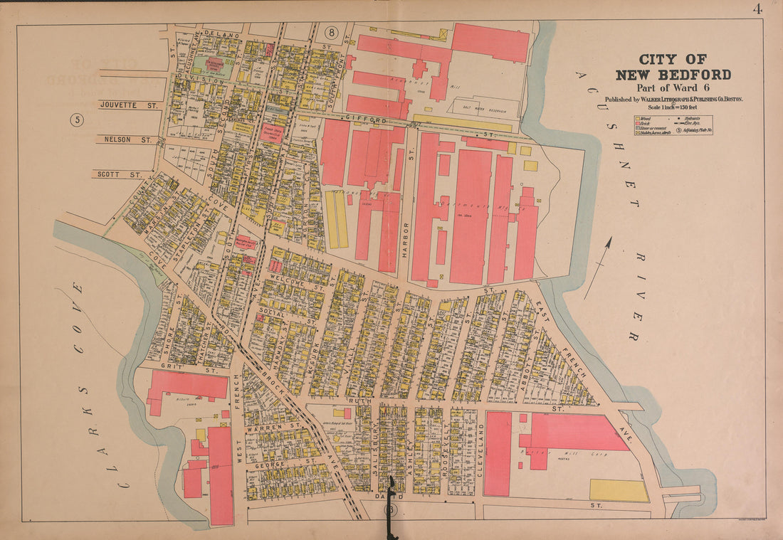 City of New Bedford--continued from Atlas of the City of New Bedford, Massachusetts : Based On Plans In the Office of the City Engineer 1911 by Relic Map Company