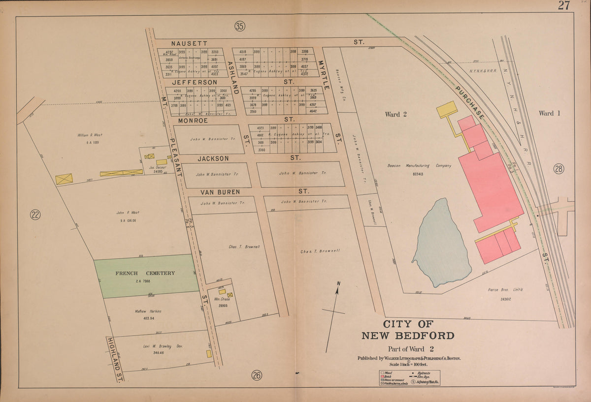 City of New Bedford--continued from Atlas of the City of New Bedford, Massachusetts : Based On Plans In the Office of the City Engineer 1911 by Relic Map Company