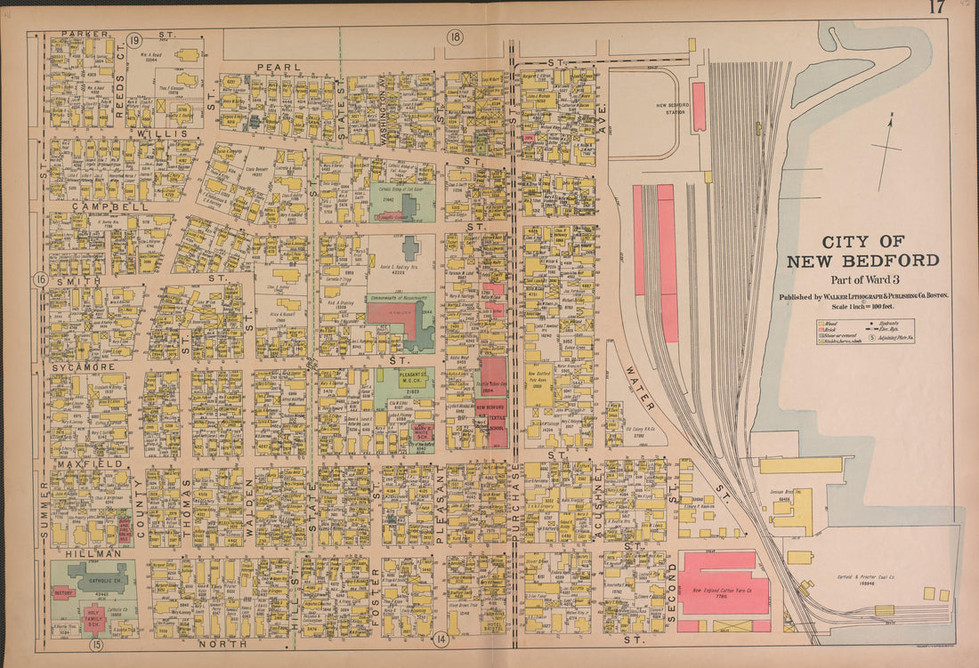 City of New Bedford--continued from Atlas of the City of New Bedford, Massachusetts : Based On Plans In the Office of the City Engineer 1911 by Relic Map Company