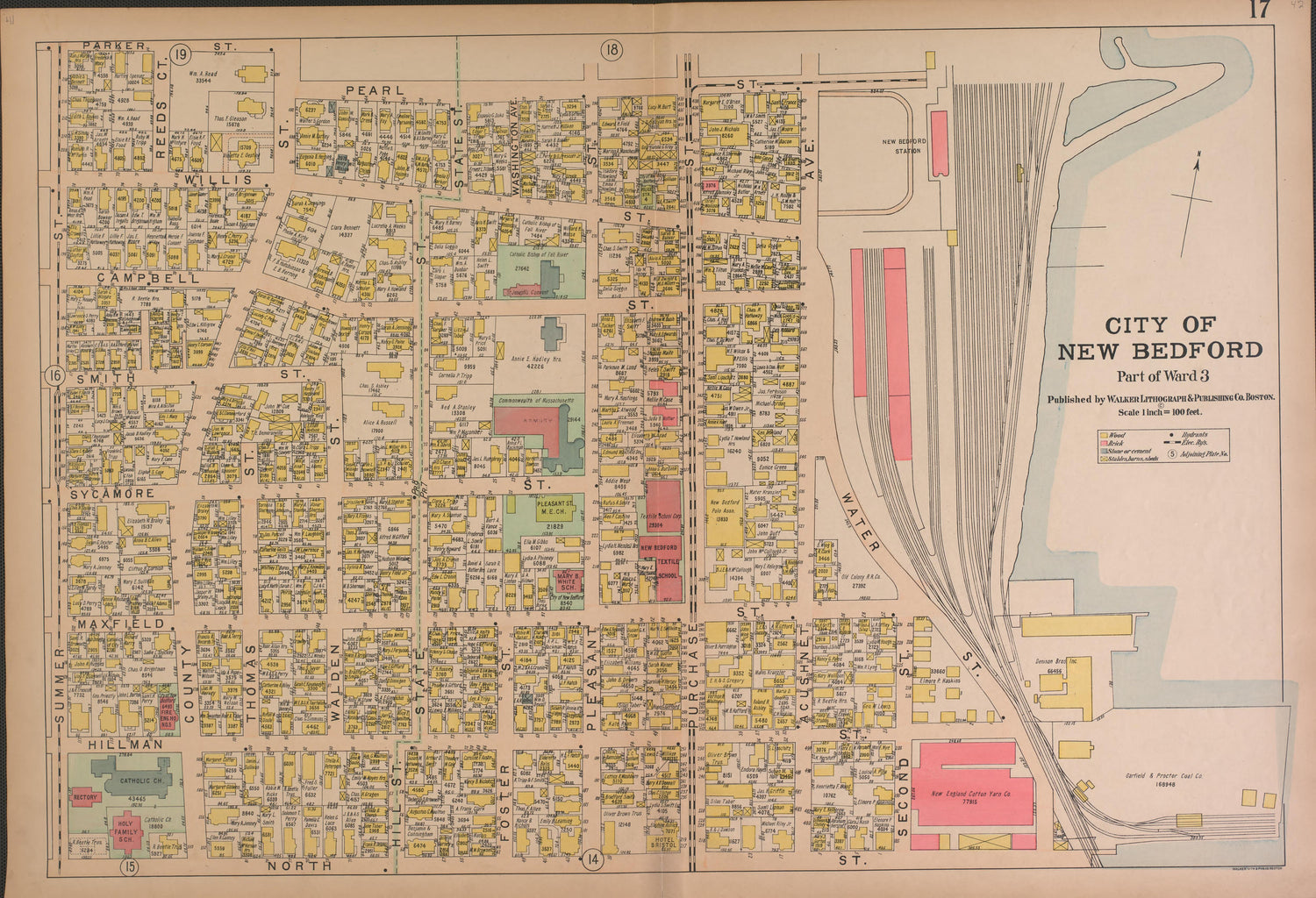 City of New Bedford--continued from Atlas of the City of New Bedford, Massachusetts : Based On Plans In the Office of the City Engineer 1911 by Relic Map Company