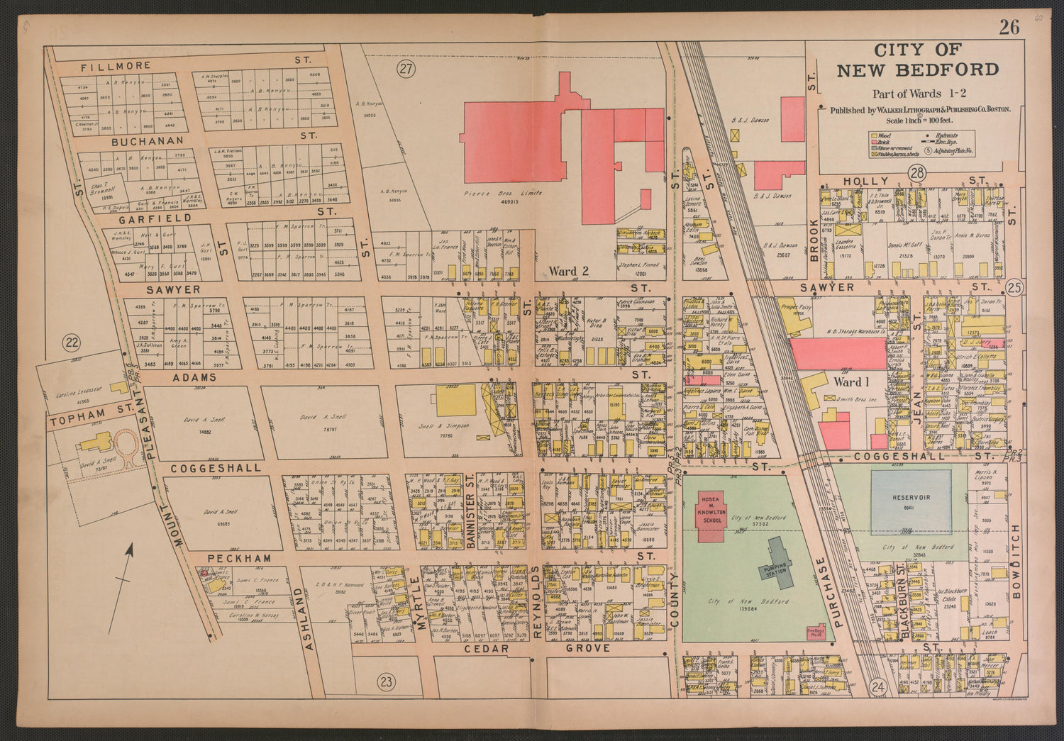 City of New Bedford--continued from Atlas of the City of New Bedford, Massachusetts : Based On Plans In the Office of the City Engineer 1911 by Relic Map Company