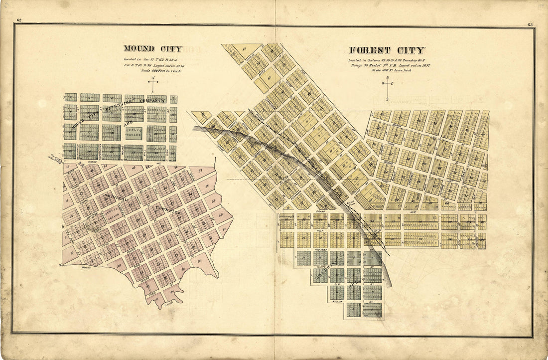 This old map of Holt County, Missouri,  was created by Brink, McDonough &amp; Co in 1877