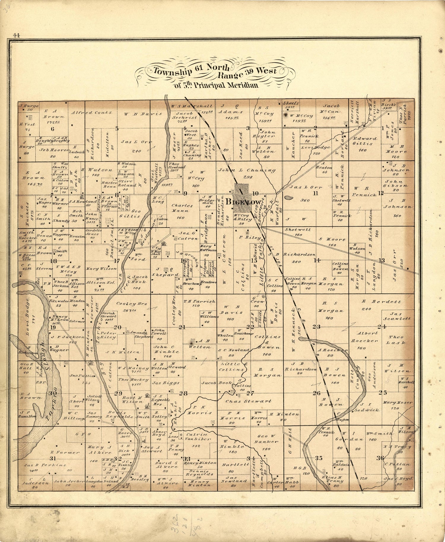 This old map of Holt County, Missouri,  was created by Brink, McDonough &amp; Co in 1877