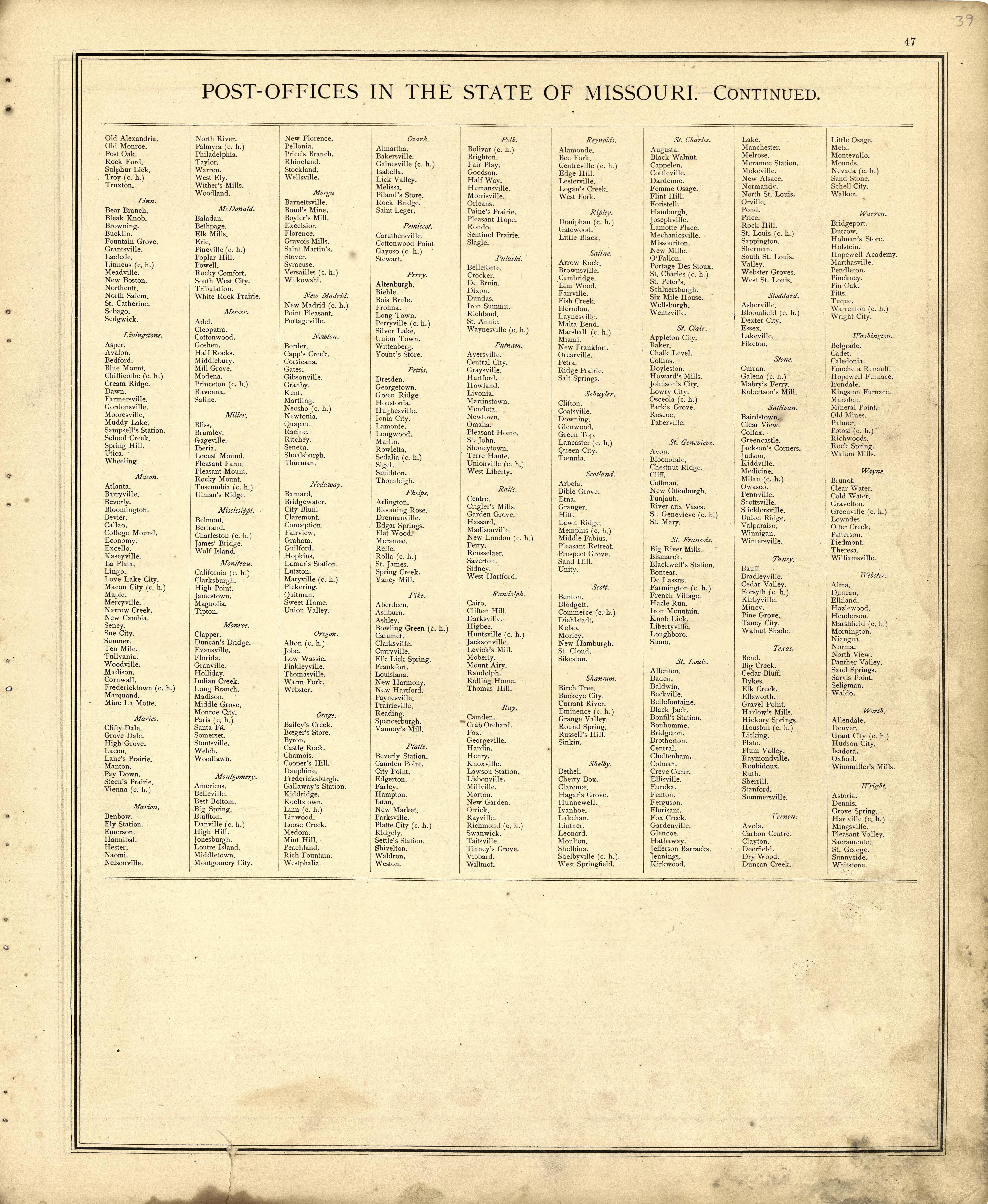 This old map of Holt County, Missouri,  was created by Brink, McDonough &amp; Co in 1877