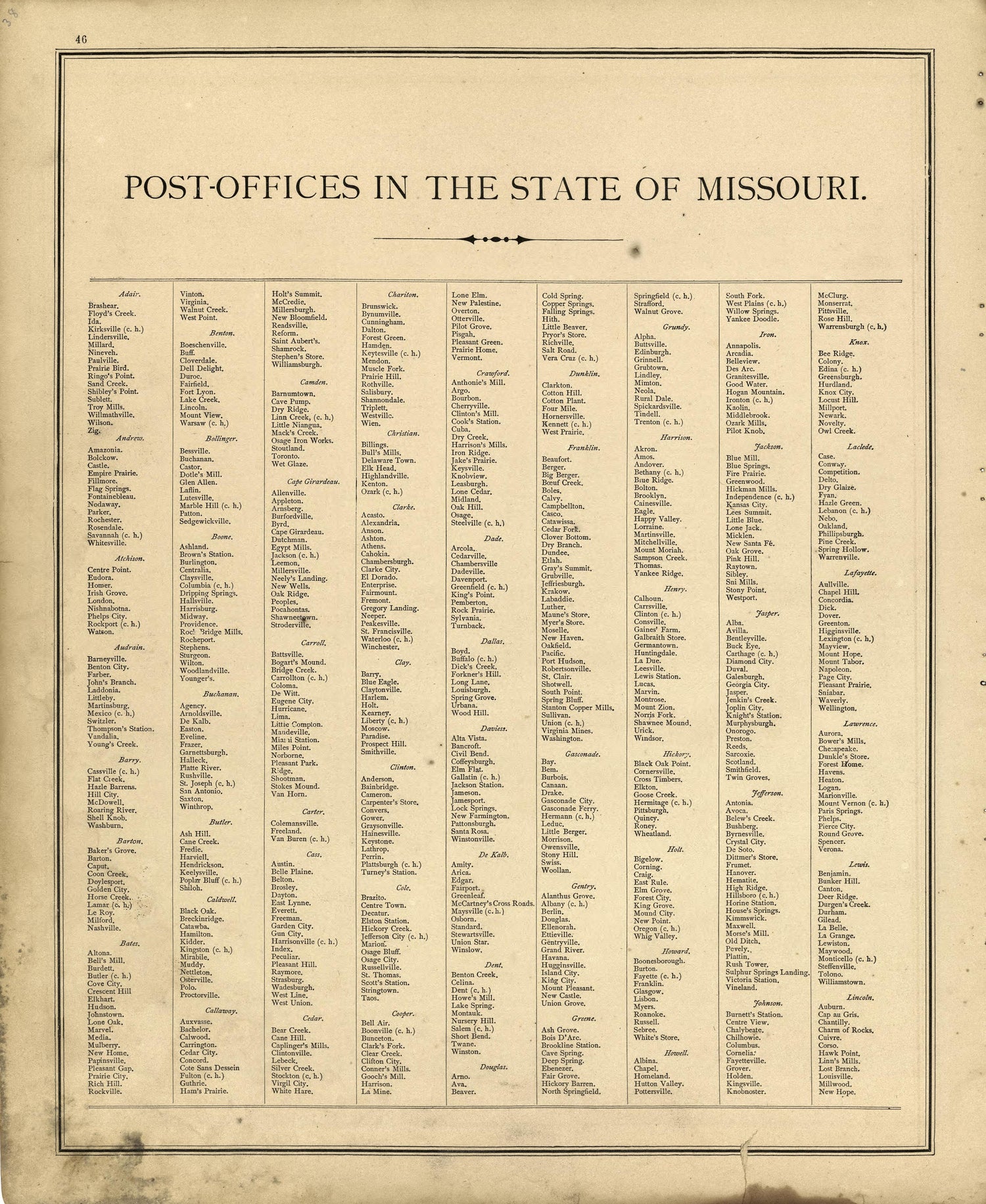 This old map of Holt County, Missouri,  was created by Brink, McDonough &amp; Co in 1877