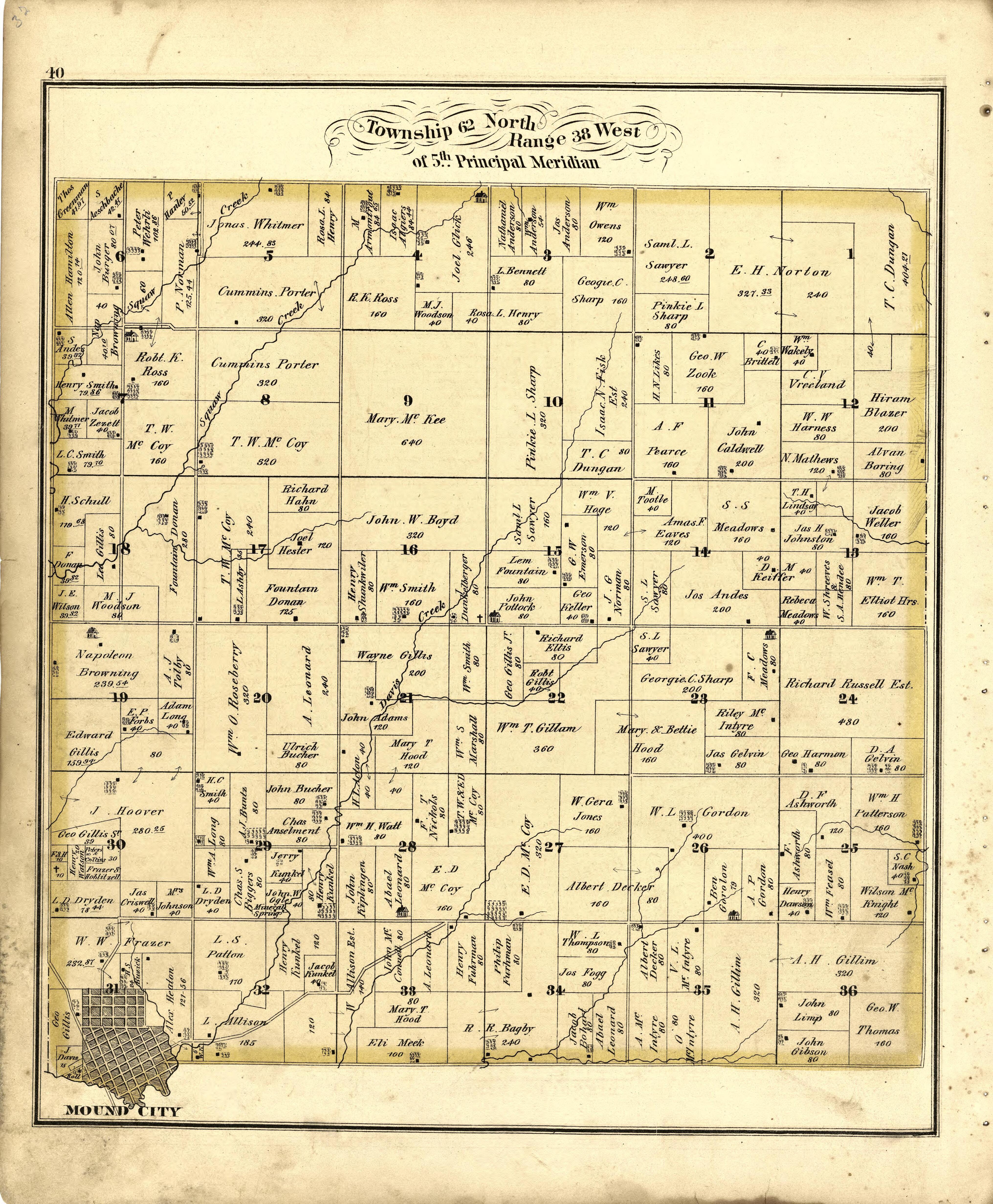 This old map of Holt County, Missouri,  was created by Brink, McDonough &amp; Co in 1877
