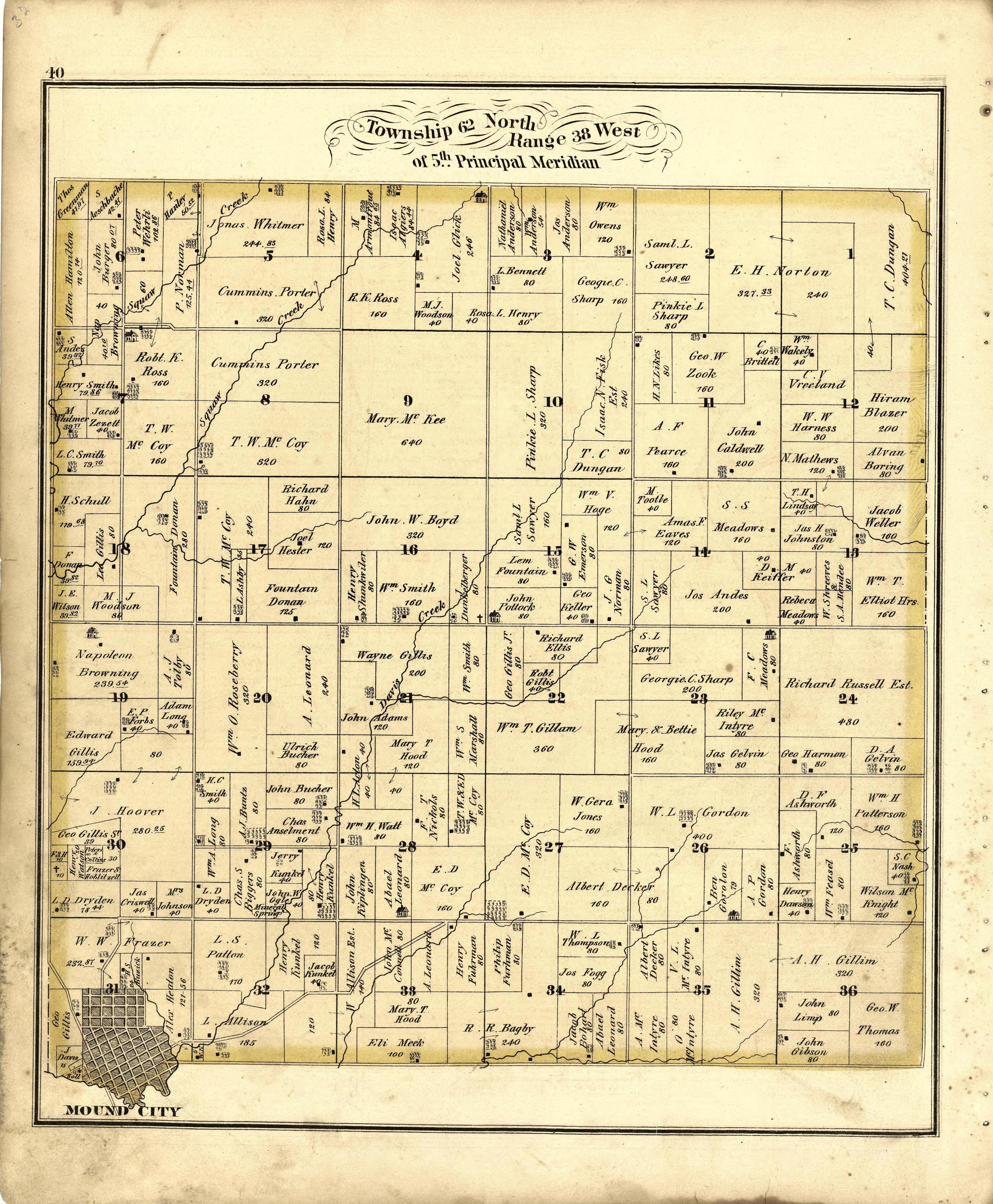 This old map of Holt County, Missouri,  was created by Brink, McDonough &amp; Co in 1877