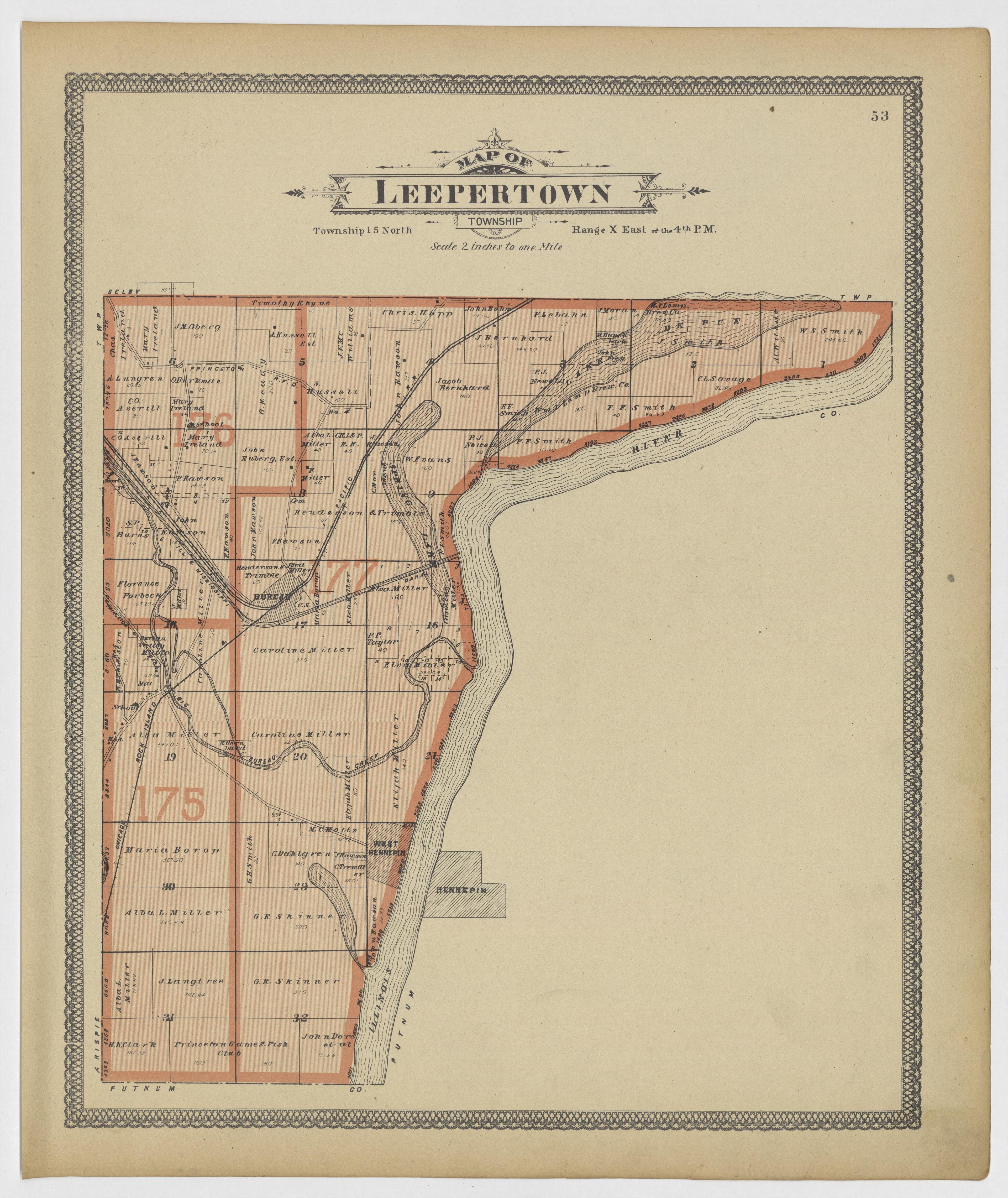 Image 30 of 20th Century Atlas of Bureau County, Illinois from 20th Century Atlas of Bureau County, Illinois : Containing Maps of Villages, Cities and Townships of the County, of the State, United States and World 1905 by Relic Map Company