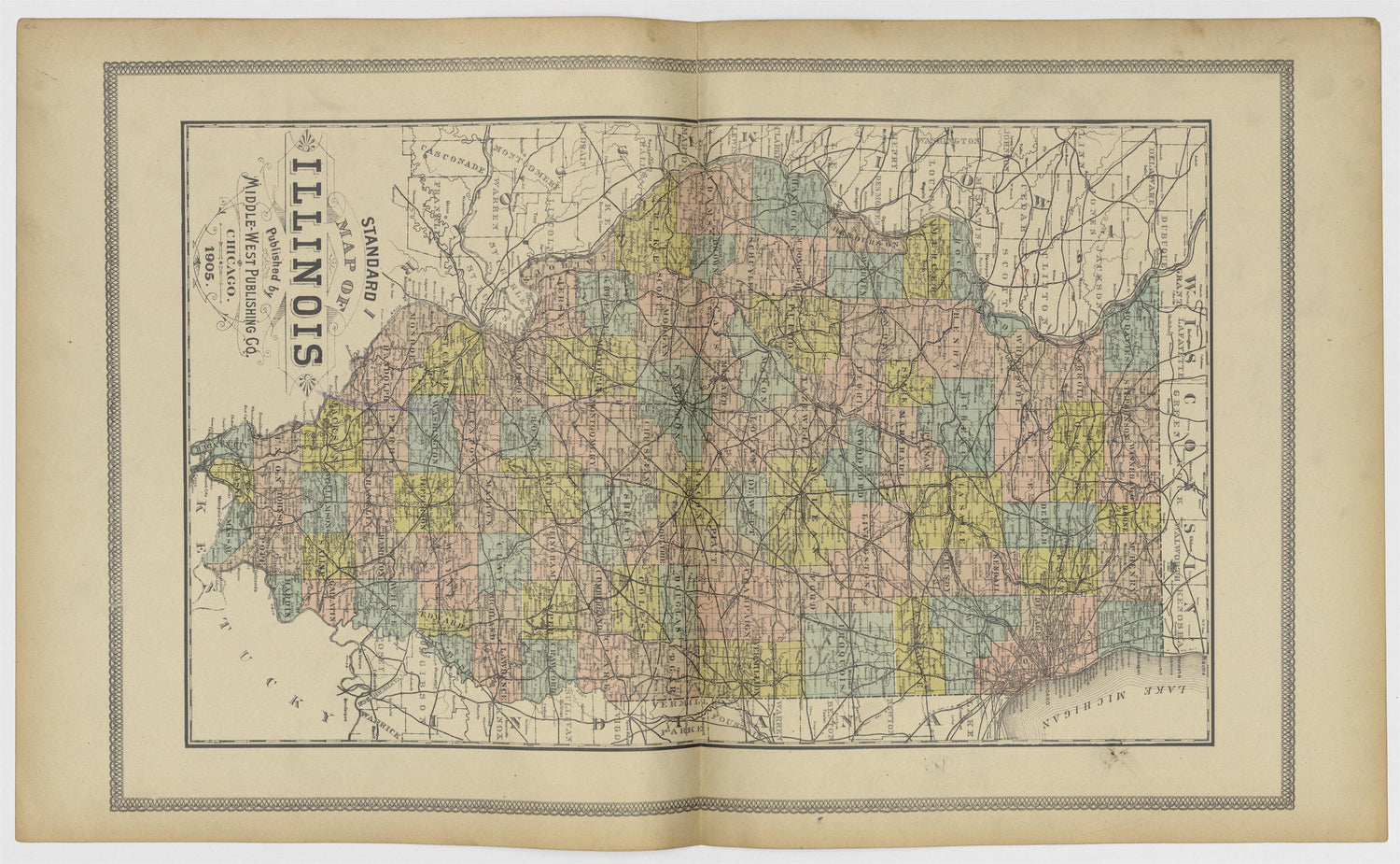 Image 47 of 20th Century Atlas of Bureau County, Illinois from 20th Century Atlas of Bureau County, Illinois : Containing Maps of Villages, Cities and Townships of the County, of the State, United States and World 1905 by Relic Map Company
