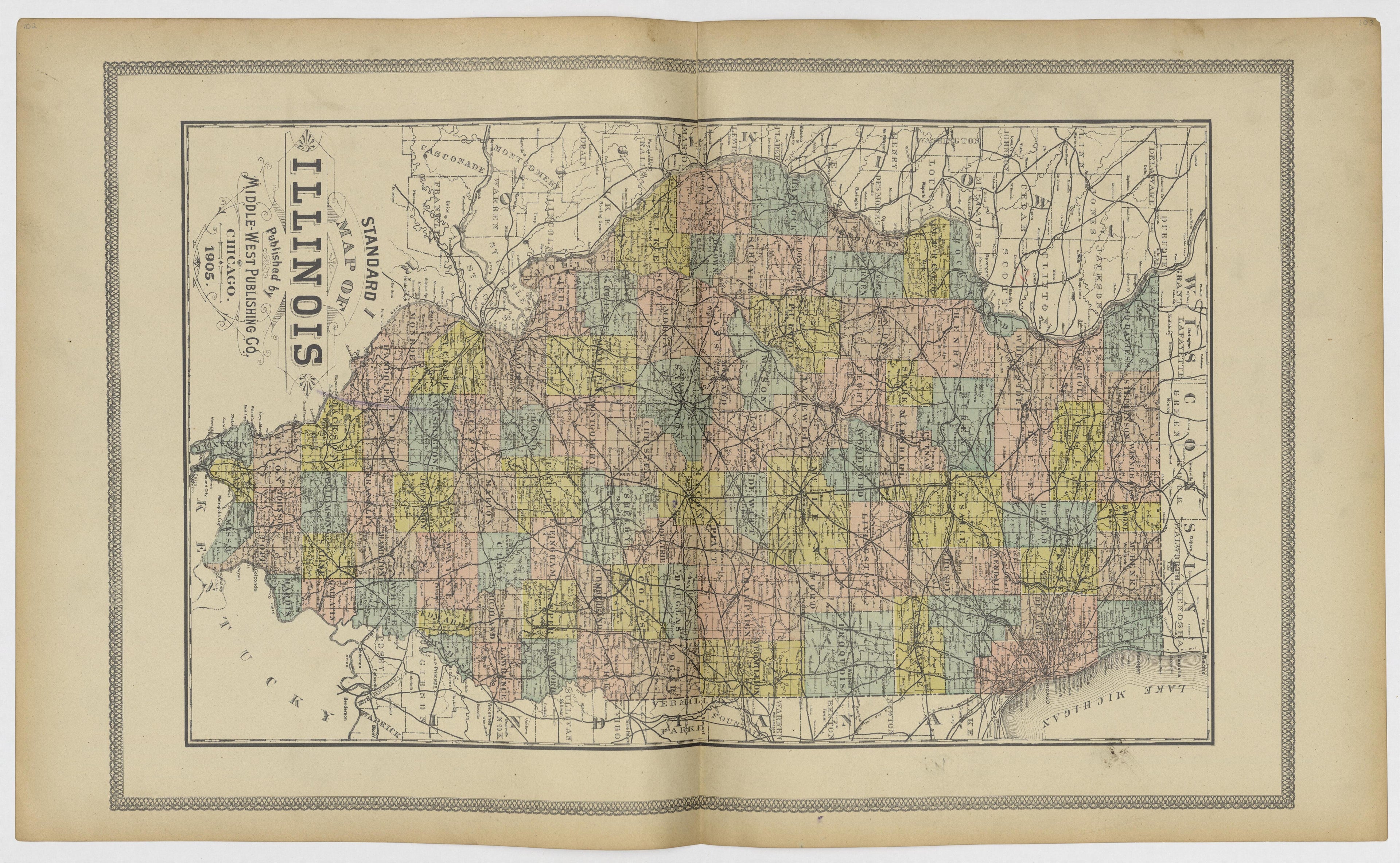 Image 47 of 20th Century Atlas of Bureau County, Illinois from 20th Century Atlas of Bureau County, Illinois : Containing Maps of Villages, Cities and Townships of the County, of the State, United States and World 1905 by Relic Map Company