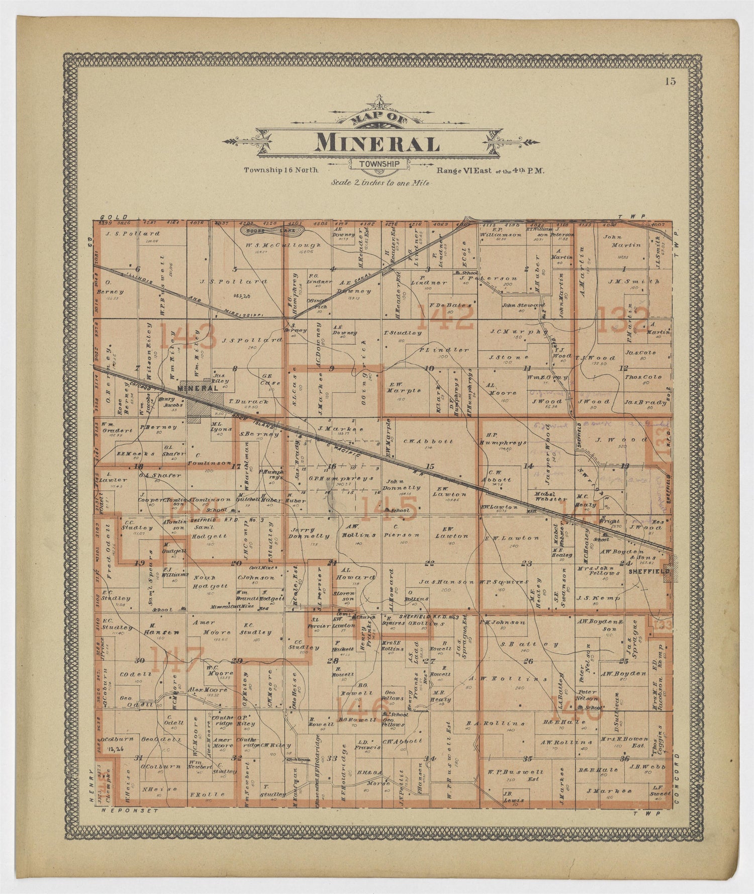 Image 9 of 20th Century Atlas of Bureau County, Illinois from 20th Century Atlas of Bureau County, Illinois : Containing Maps of Villages, Cities and Townships of the County, of the State, United States and World 1905 by Relic Map Company
