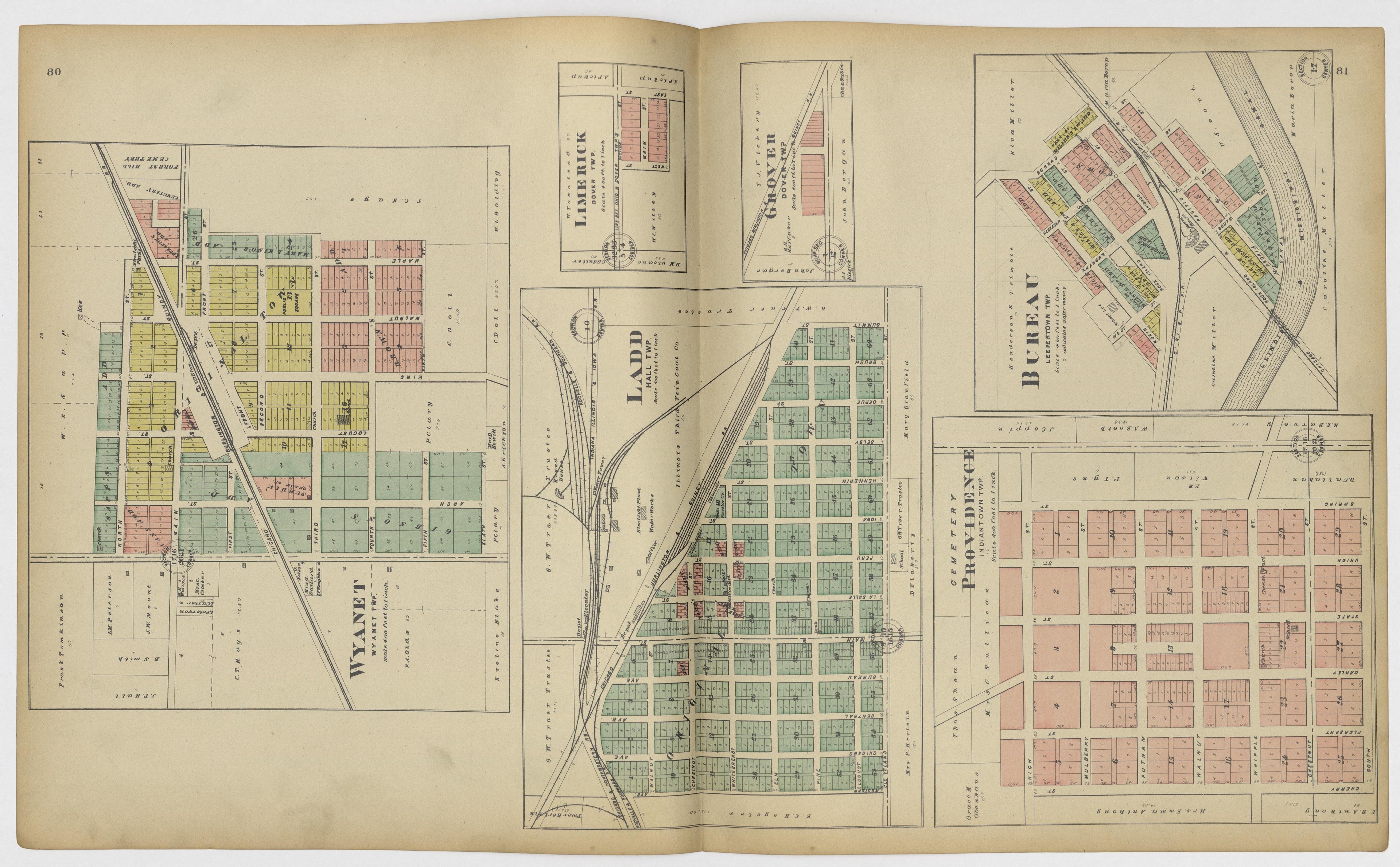 Image 39 of 20th Century Atlas of Bureau County, Illinois from 20th Century Atlas of Bureau County, Illinois : Containing Maps of Villages, Cities and Townships of the County, of the State, United States and World 1905 by Relic Map Company