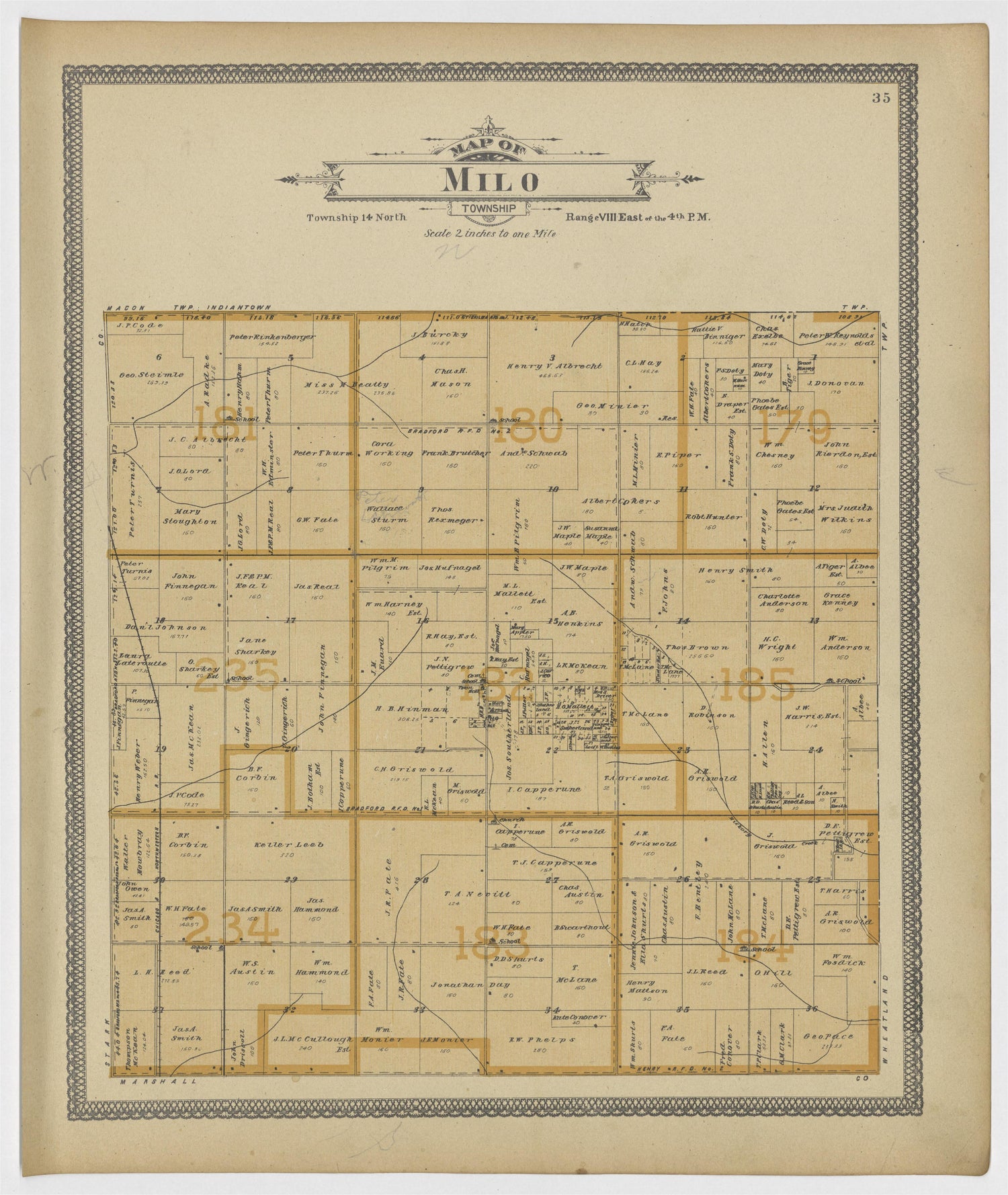 Image 19 of 20th Century Atlas of Bureau County, Illinois from 20th Century Atlas of Bureau County, Illinois : Containing Maps of Villages, Cities and Townships of the County, of the State, United States and World 1905 by Relic Map Company