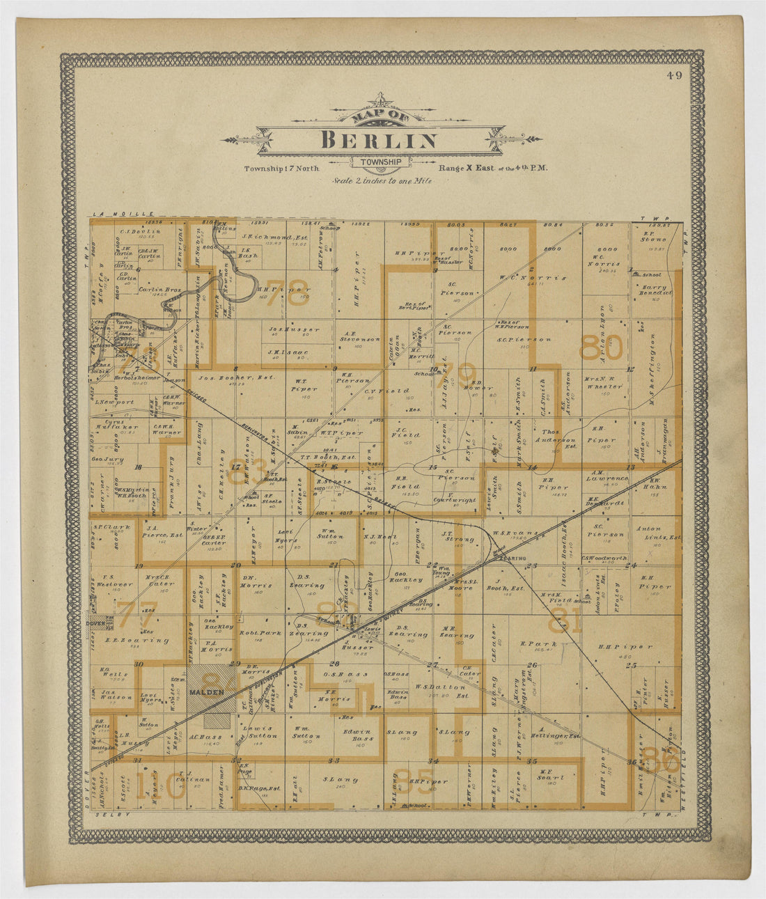 Image 28 of 20th Century Atlas of Bureau County, Illinois from 20th Century Atlas of Bureau County, Illinois : Containing Maps of Villages, Cities and Townships of the County, of the State, United States and World 1905 by Relic Map Company