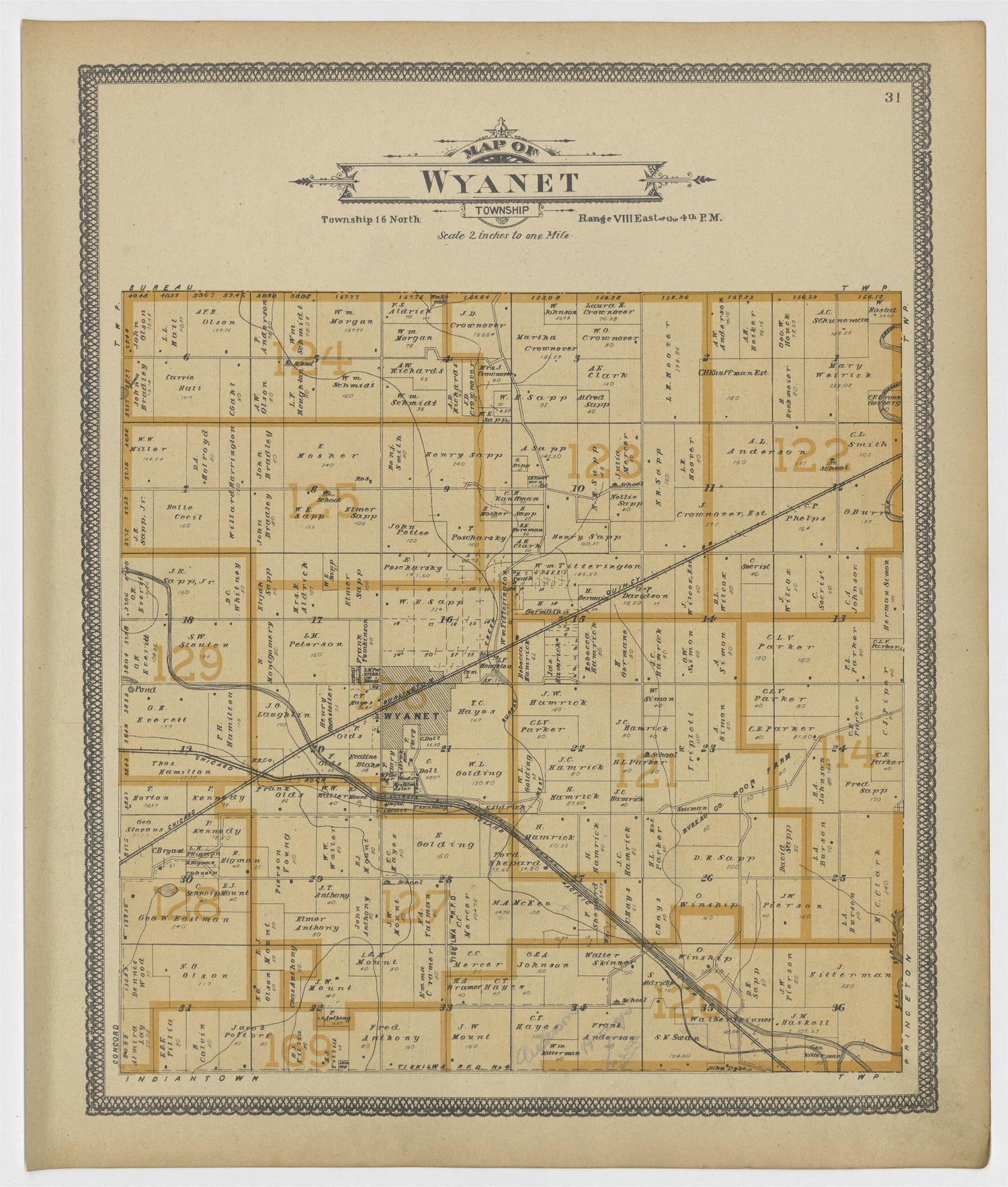 Image 17 of 20th Century Atlas of Bureau County, Illinois from 20th Century Atlas of Bureau County, Illinois : Containing Maps of Villages, Cities and Townships of the County, of the State, United States and World 1905 by Relic Map Company