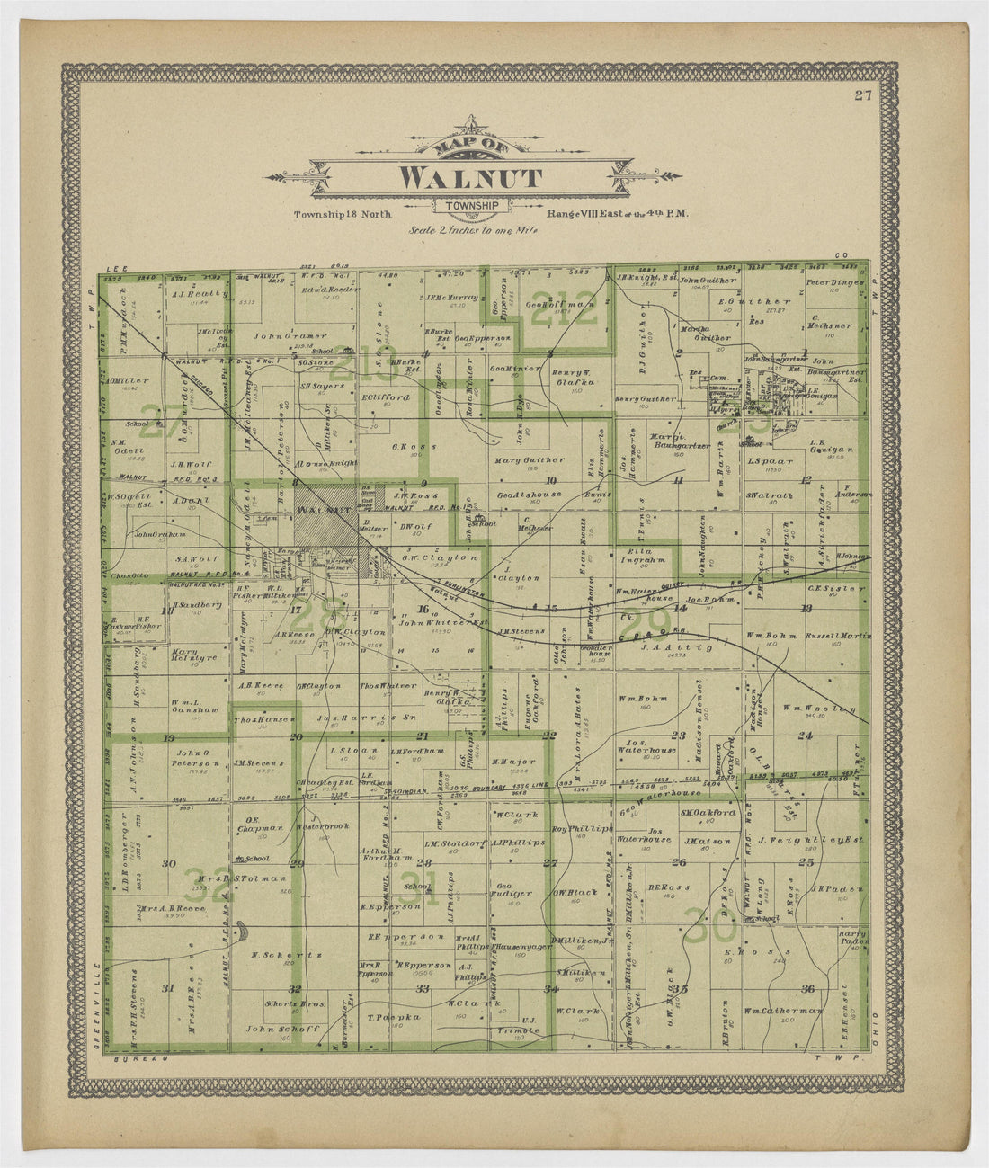 Image 15 of 20th Century Atlas of Bureau County, Illinois from 20th Century Atlas of Bureau County, Illinois : Containing Maps of Villages, Cities and Townships of the County, of the State, United States and World 1905 by Relic Map Company