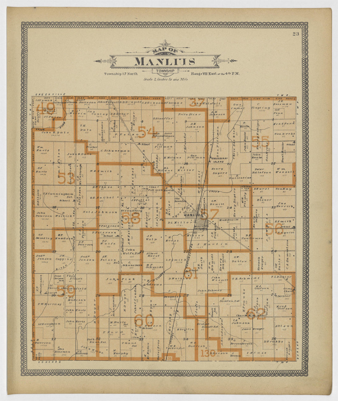 Image 13 of 20th Century Atlas of Bureau County, Illinois from 20th Century Atlas of Bureau County, Illinois : Containing Maps of Villages, Cities and Townships of the County, of the State, United States and World 1905 by Relic Map Company