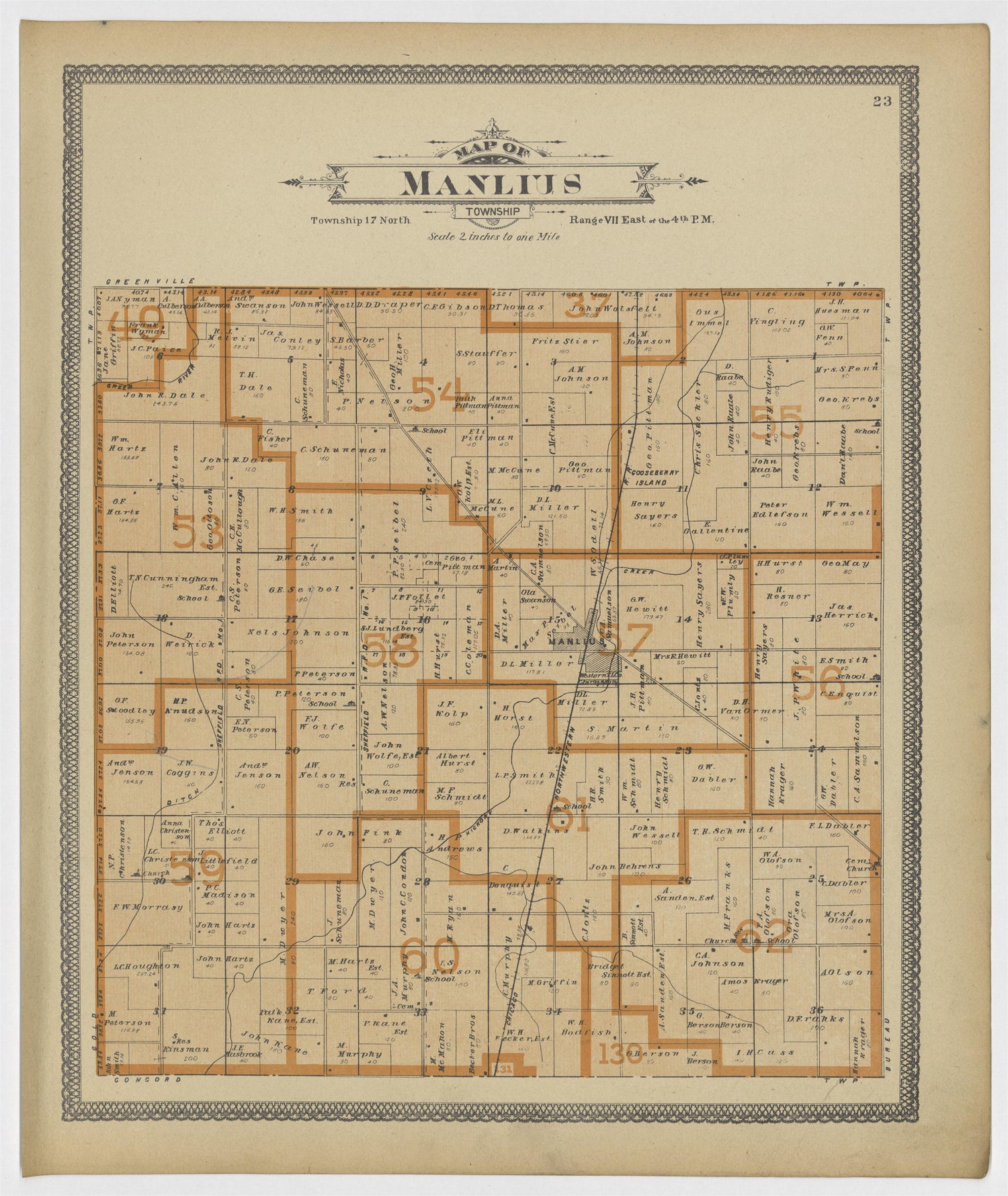 Image 13 of 20th Century Atlas of Bureau County, Illinois from 20th Century Atlas of Bureau County, Illinois : Containing Maps of Villages, Cities and Townships of the County, of the State, United States and World 1905 by Relic Map Company