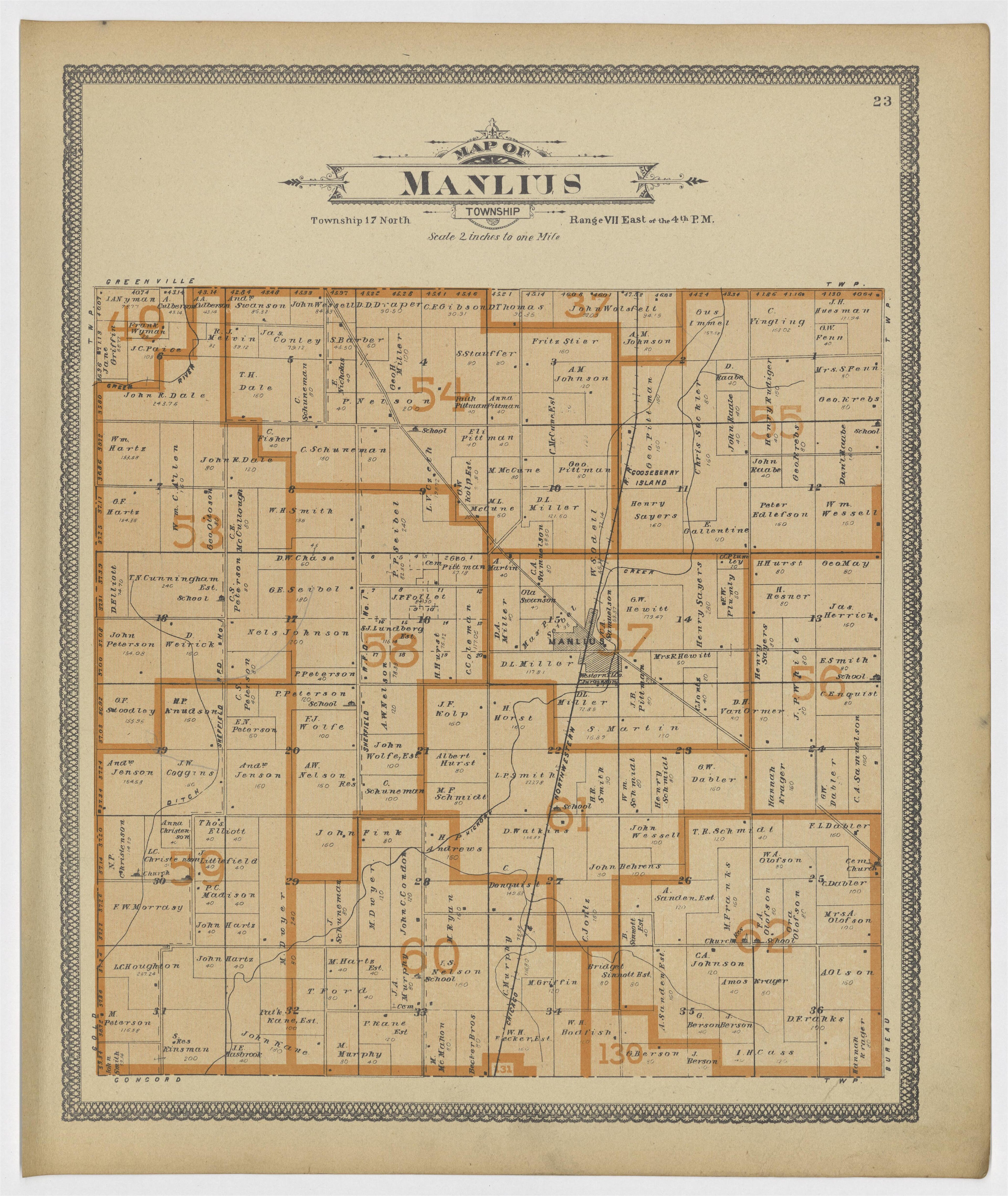 Image 13 of 20th Century Atlas of Bureau County, Illinois from 20th Century Atlas of Bureau County, Illinois : Containing Maps of Villages, Cities and Townships of the County, of the State, United States and World 1905 by Relic Map Company