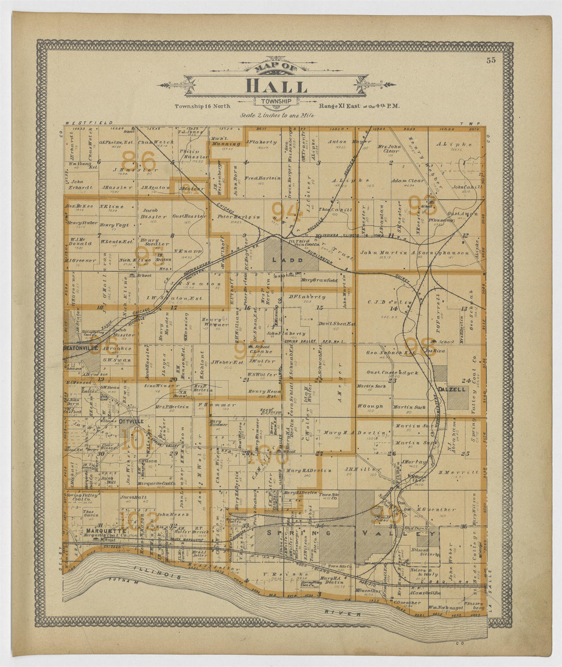 Image 31 of 20th Century Atlas of Bureau County, Illinois from 20th Century Atlas of Bureau County, Illinois : Containing Maps of Villages, Cities and Townships of the County, of the State, United States and World 1905 by Relic Map Company