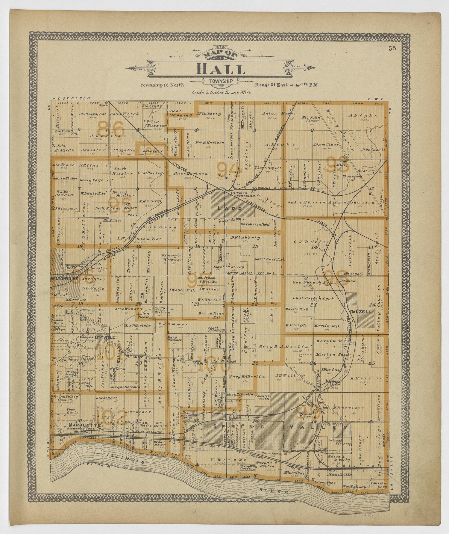 Image 31 of 20th Century Atlas of Bureau County, Illinois from 20th Century Atlas of Bureau County, Illinois : Containing Maps of Villages, Cities and Townships of the County, of the State, United States and World 1905 by Relic Map Company