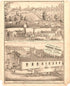 Farm Residence & Workshops of A.T. Ireland; Carriage Factory of Detrich & Hillin from an Illustrated Historical Atlas Map of Randolph County, Ills. : Carefully Compiled from Personal Examinations and Surveys 1875 by Relic Map Company