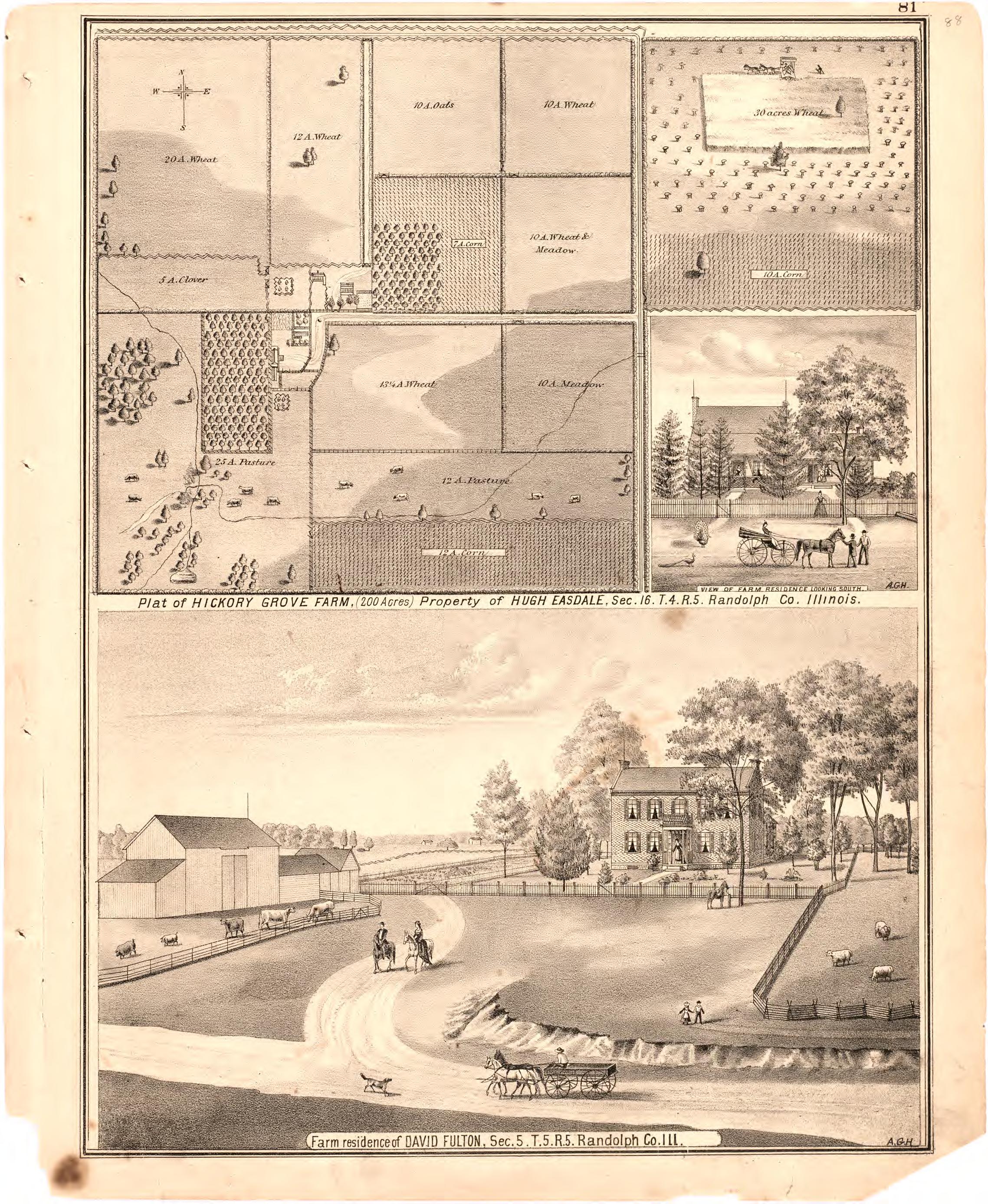 Residence of Harmann Rudolph Stolle, Chester, Randolph County Ill. from an Illustrated Historical Atlas Map of Randolph County, Ills. : Carefully Compiled from Personal Examinations and Surveys 1875 by Relic Map Company