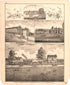Washington Hall; Red Bud Brewery; Farm Residence of Robert Gant; Glendale Farm from an Illustrated Historical Atlas Map of Randolph County, Ills. : Carefully Compiled from Personal Examinations and Surveys 1875 by Relic Map Company