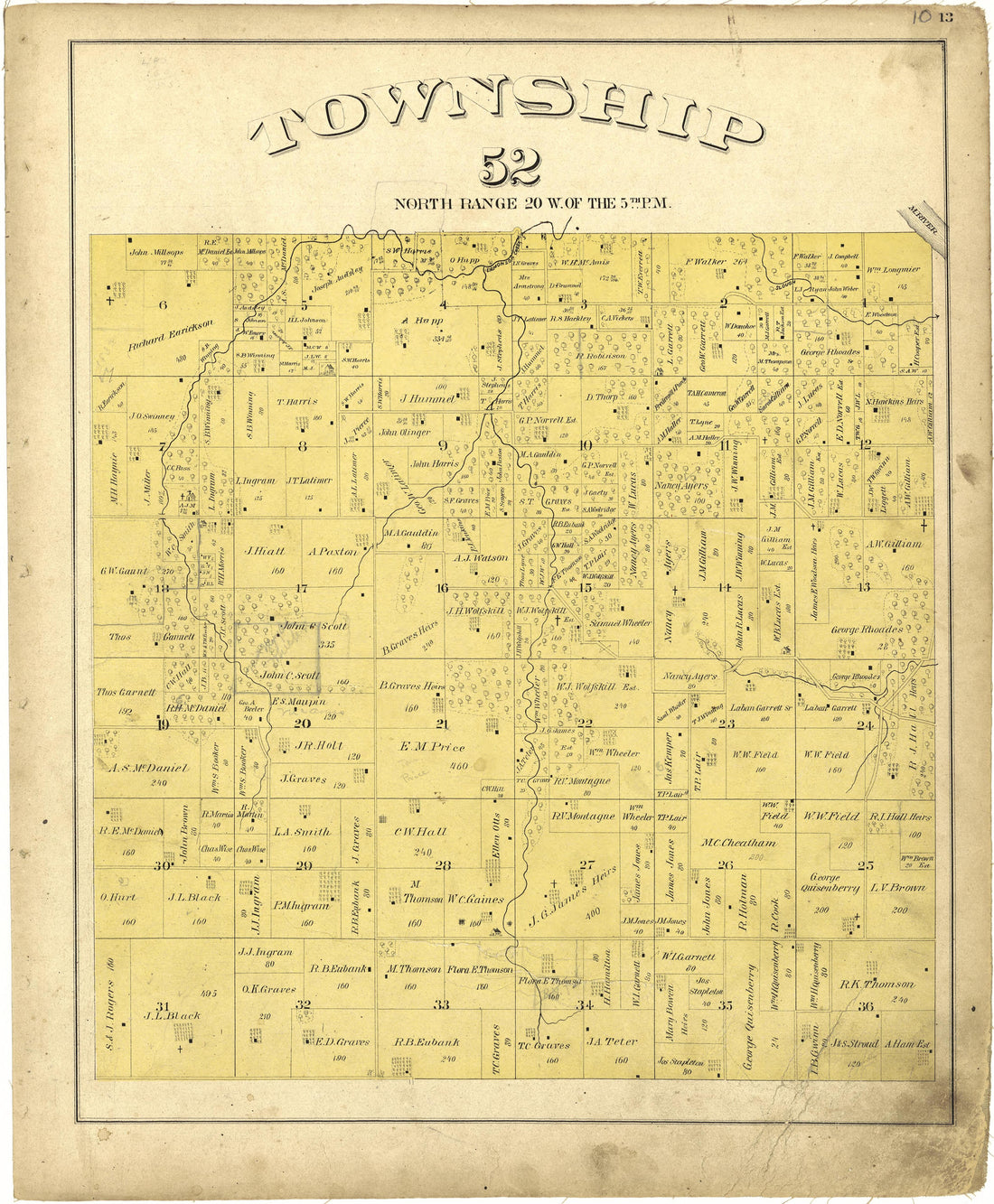 This old map of Missouri, Saline County,  was created by Missouri Publishing Co in 1876