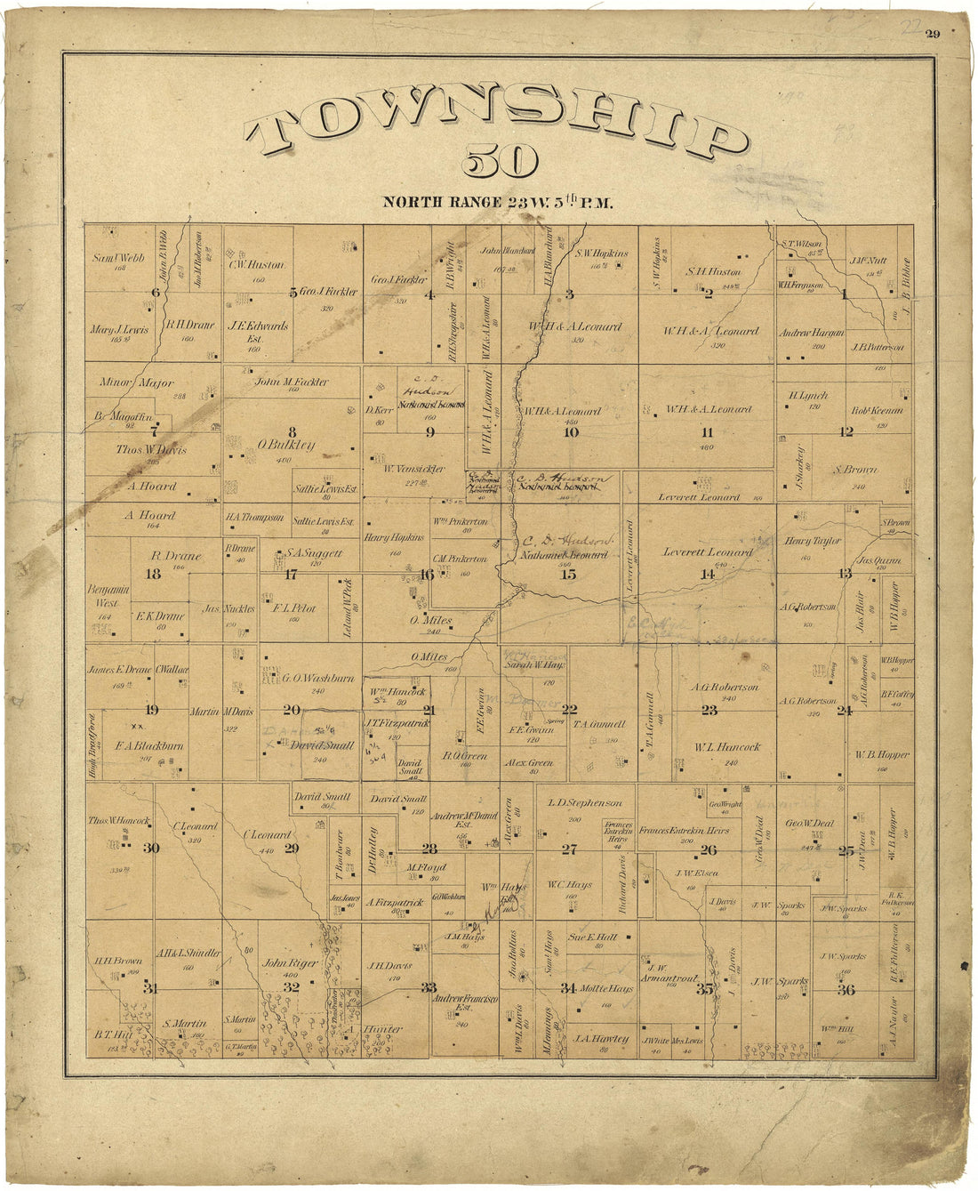 This old map of Missouri, Saline County,  was created by Missouri Publishing Co in 1876