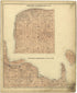 Township 53 North Range 21 W.; Township 53 North Range 20 W.5th P.M from Township Plats : Saline County, Missouri 1876 by Relic Map Company