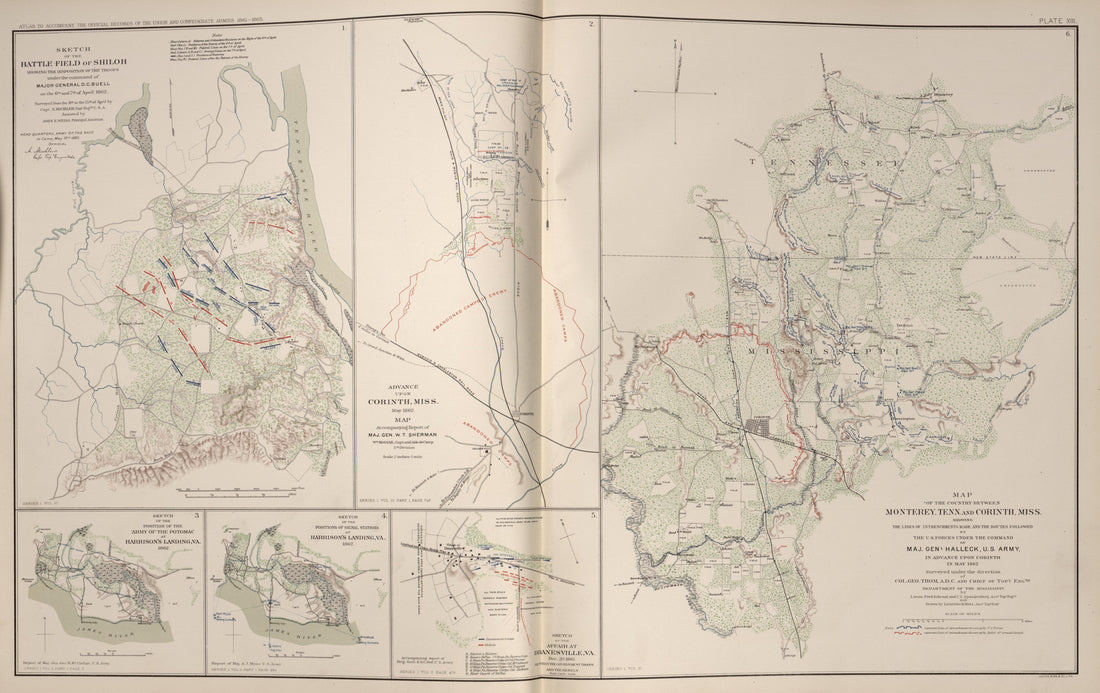Monterey, Tenn.;Corinth, Miss.;Shiloh, Tenn.; Harrison&