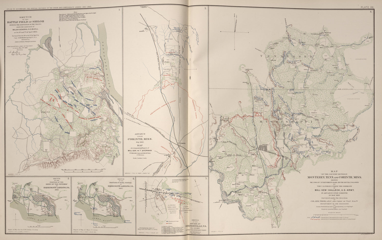 Monterey, Tenn.;Corinth, Miss.;Shiloh, Tenn.; Harrison&