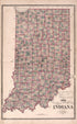New Sectional Township Map of Indiana 1879 from Atlas of Steuben County, Indiana : to Which Are Added Various General Maps, History, Statistics, Illustrations, & C. & C. & C 1880 by Relic Map Company